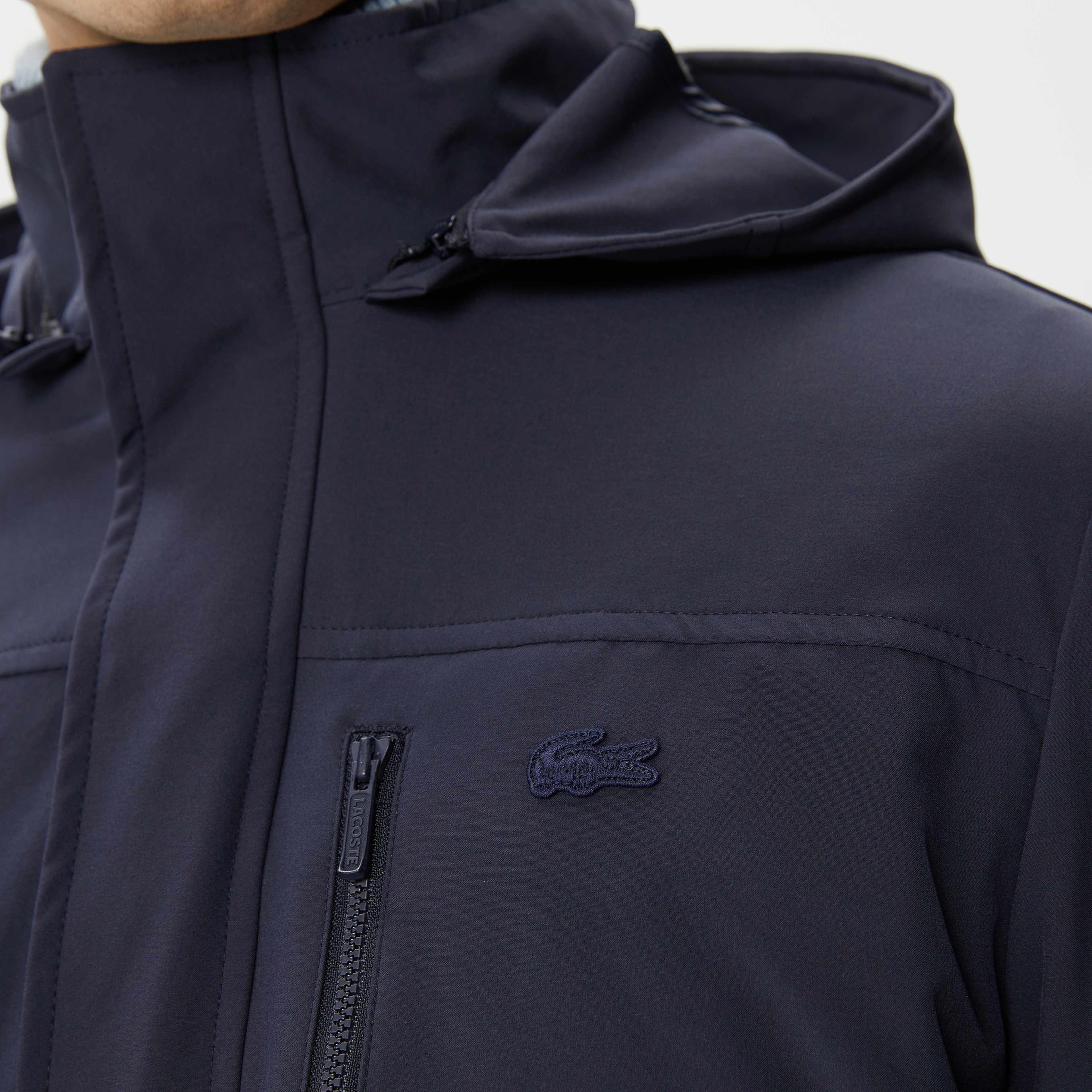 Erkek Kapüşonlu Kapitone Lacivert Mont