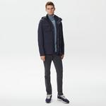 Erkek Kapüşonlu Kapitone Lacivert Mont