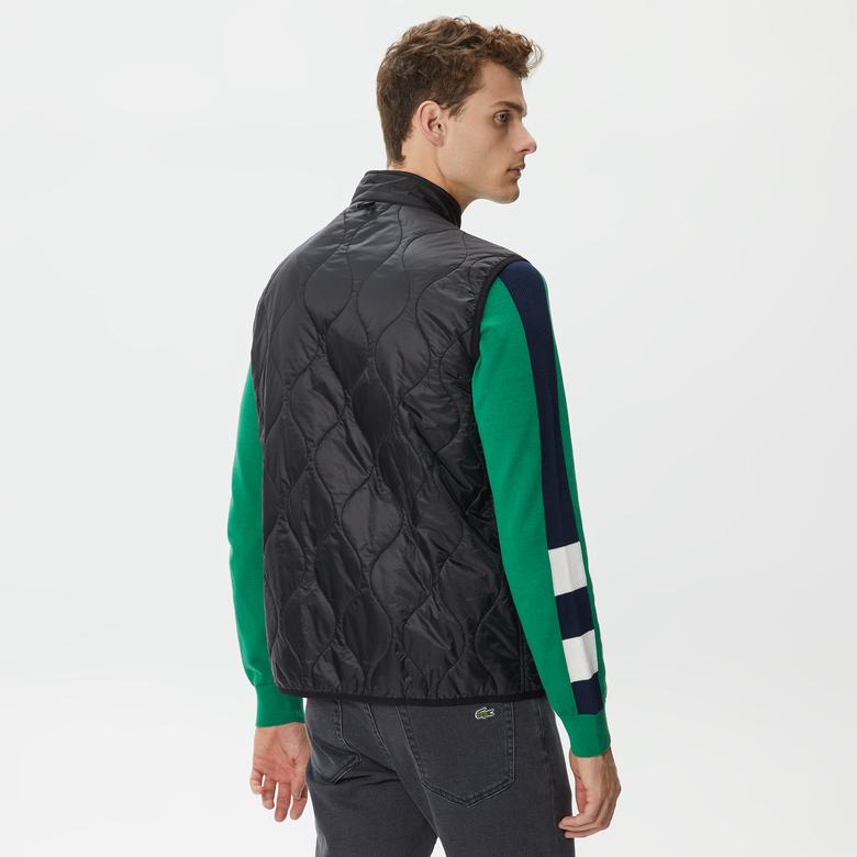 Erkek Kapüşonlu Kapitone Siyah Mont