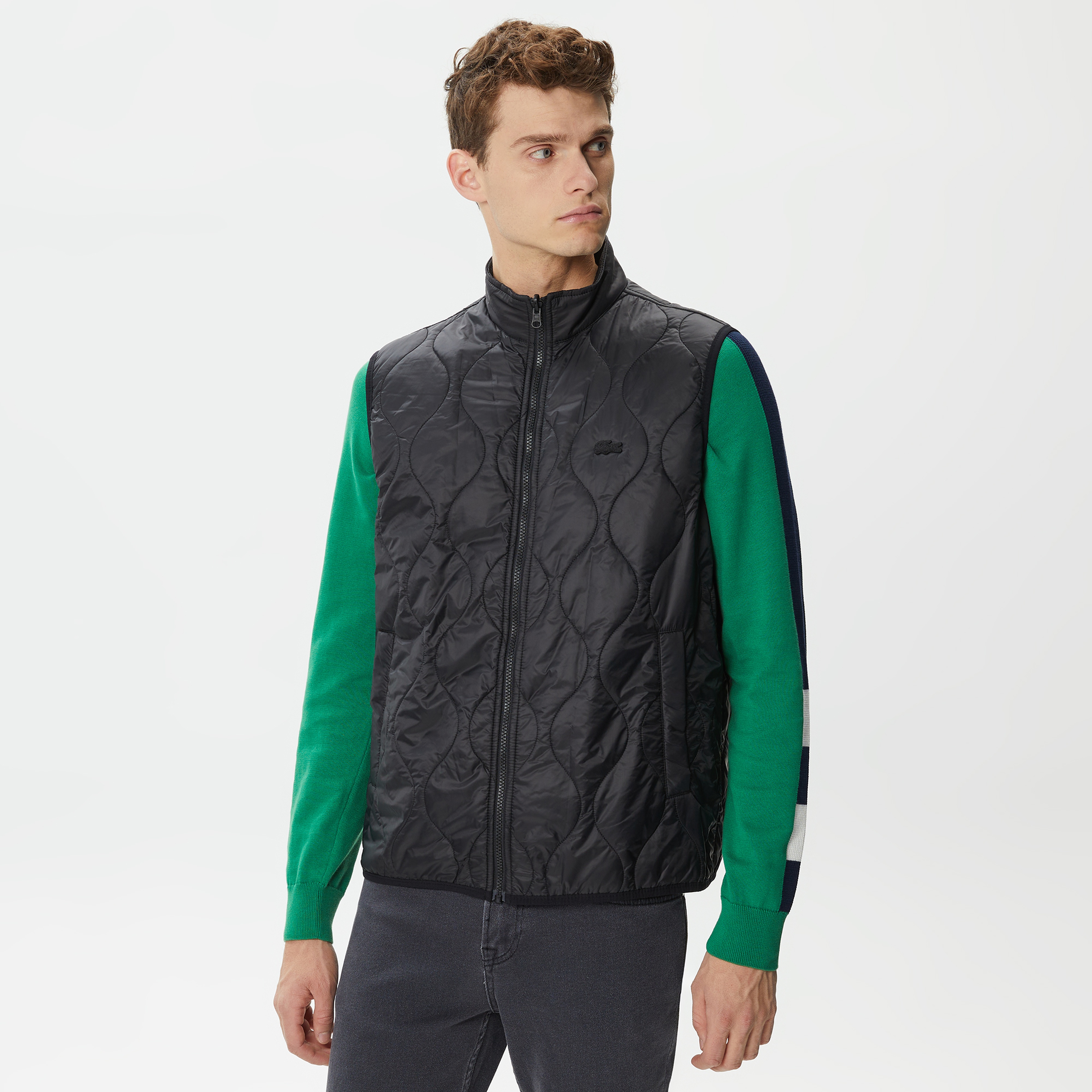 Erkek Kapüşonlu Kapitone Siyah Mont