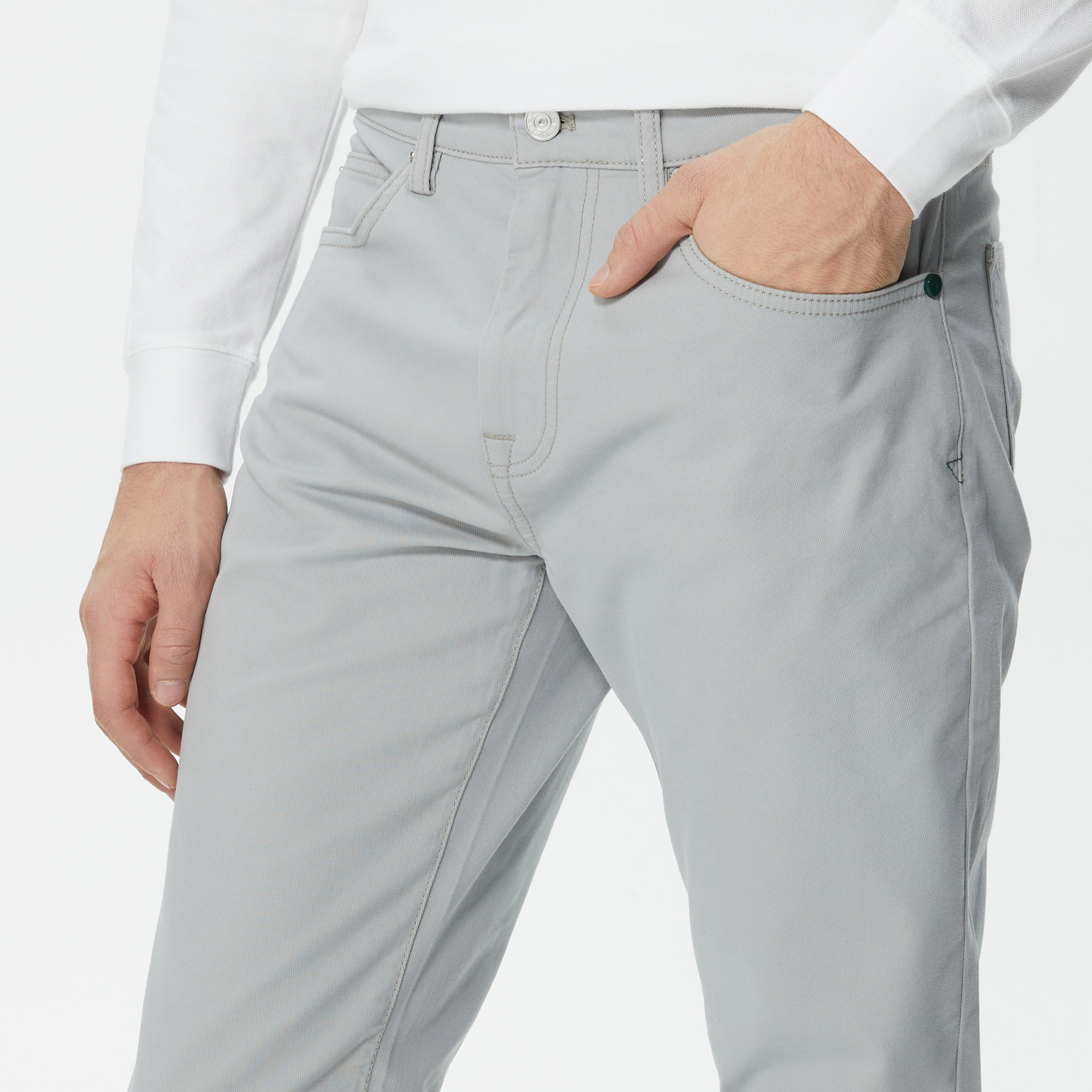 Erkek Slim Fit Gri Pantolon