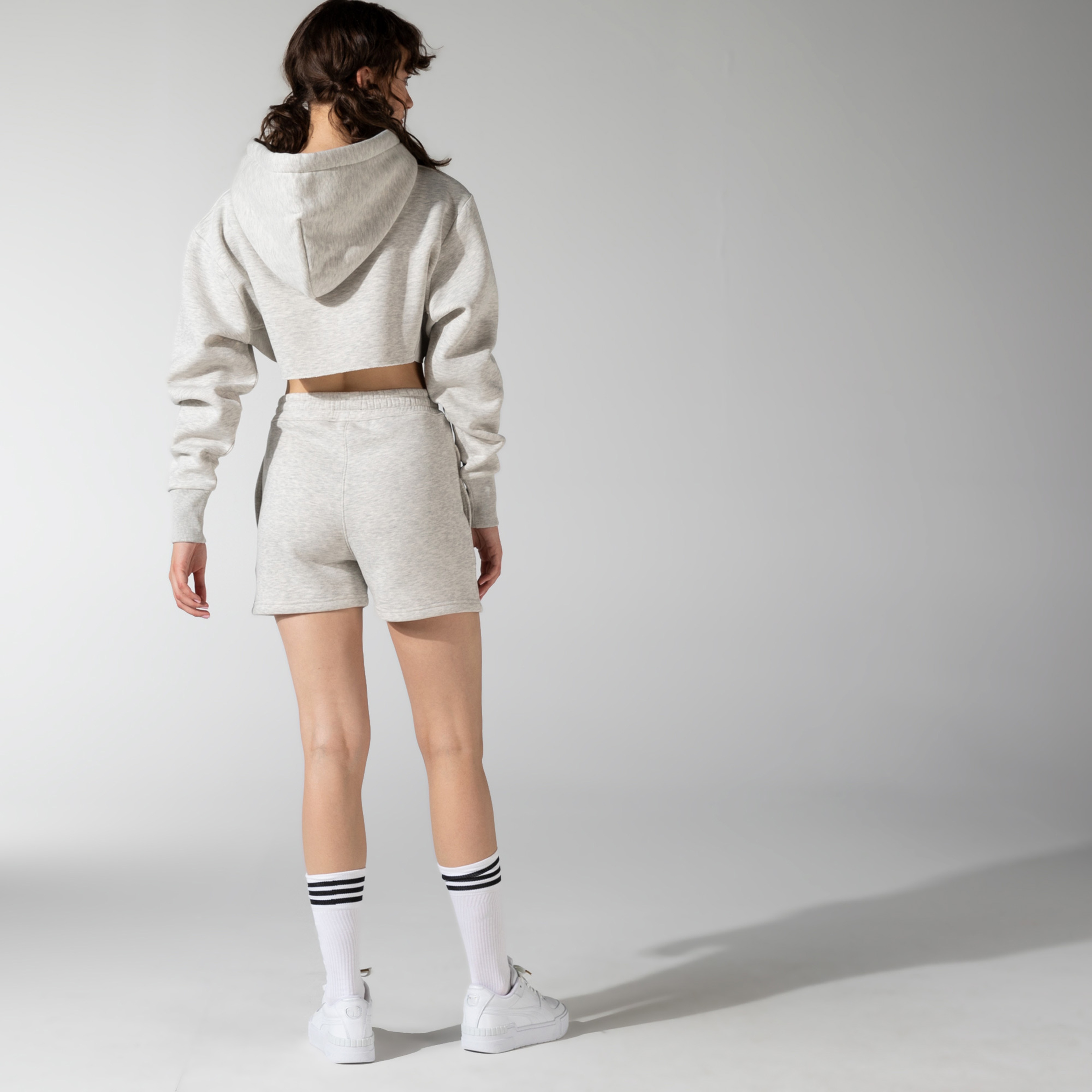 Soon To Be Announced Logo Printed Short Kadın Gri Şort