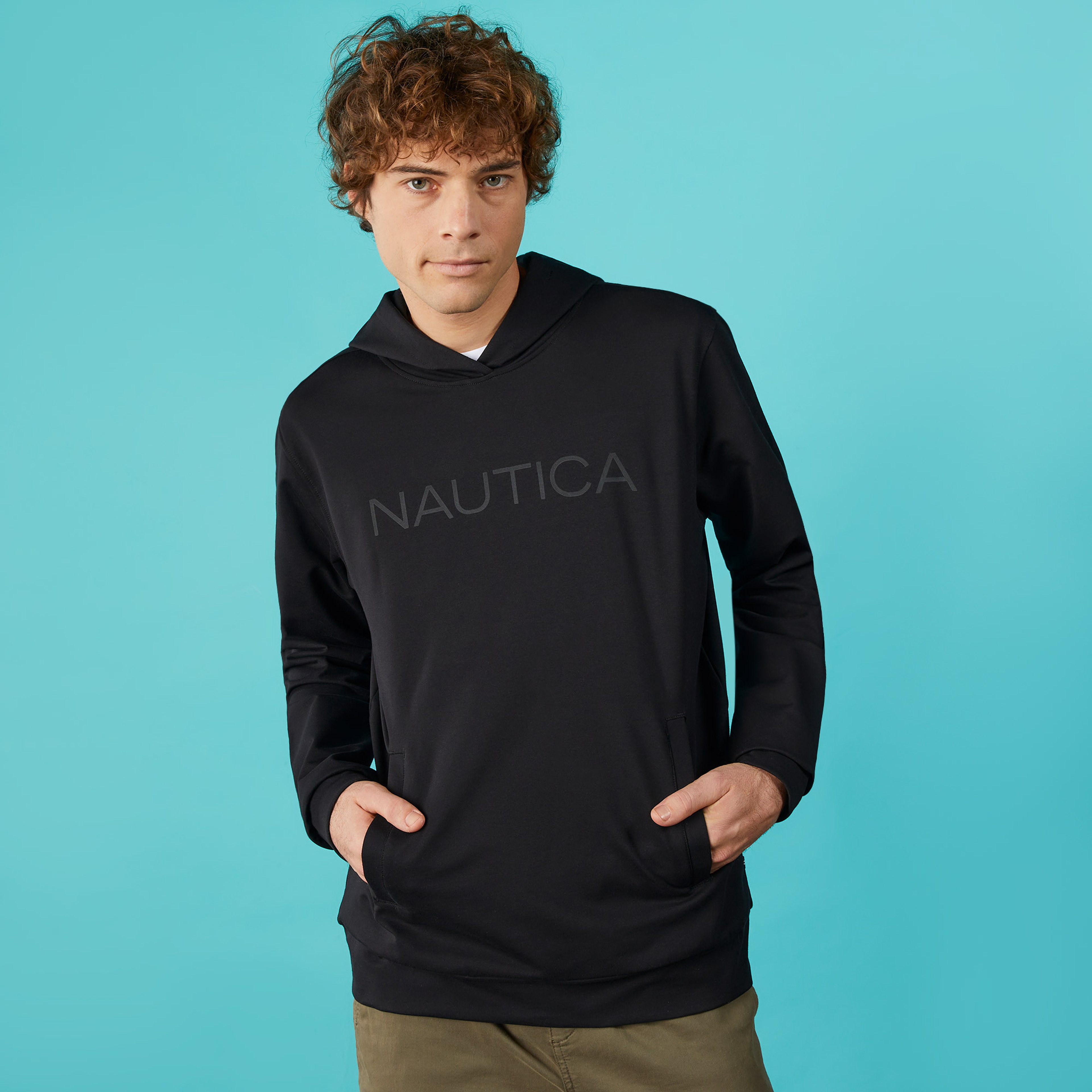Nautica Erkek Siyah Standart Fit Sweatshirt
