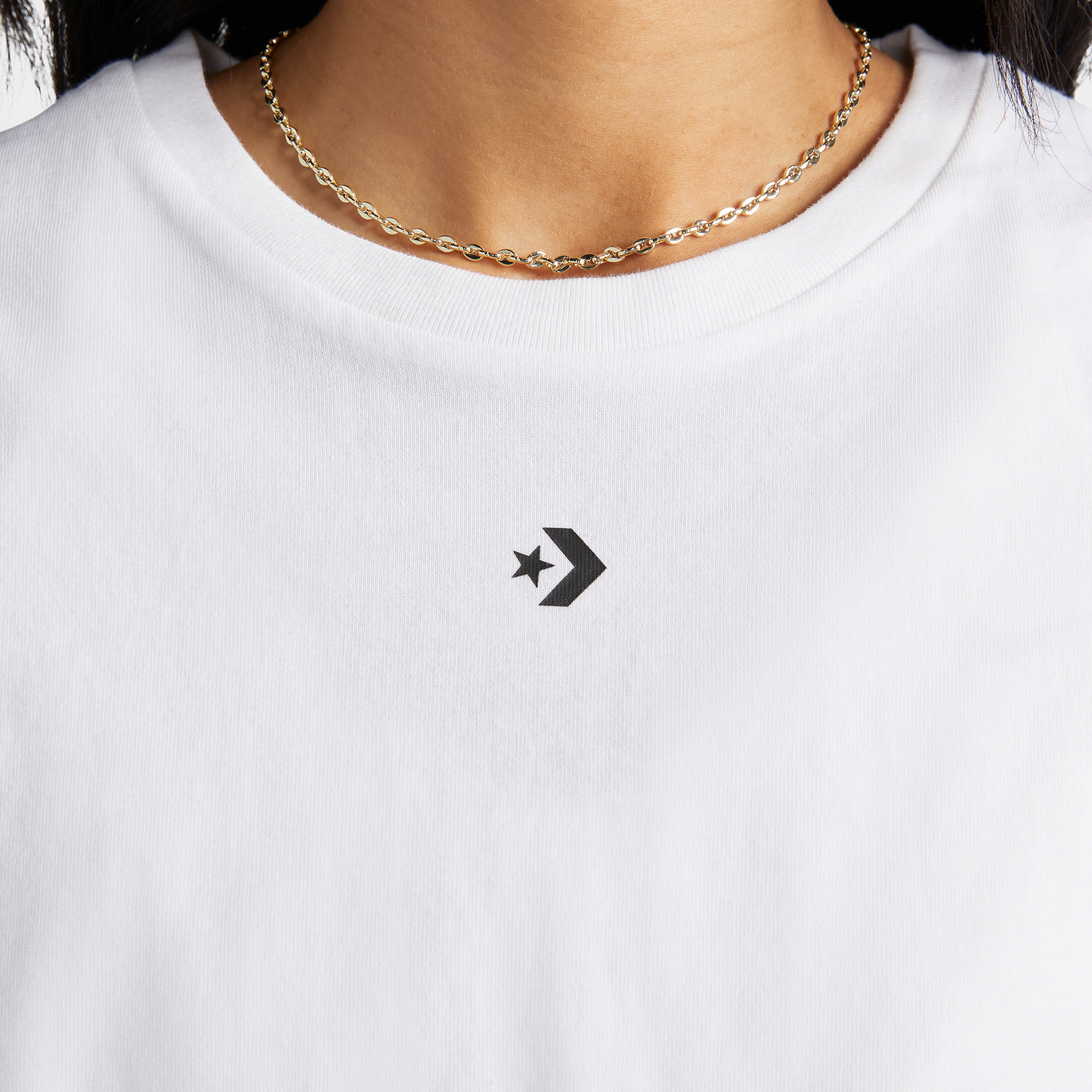 Converse Wordmark Twist  Kadın Beyaz T-Shirt