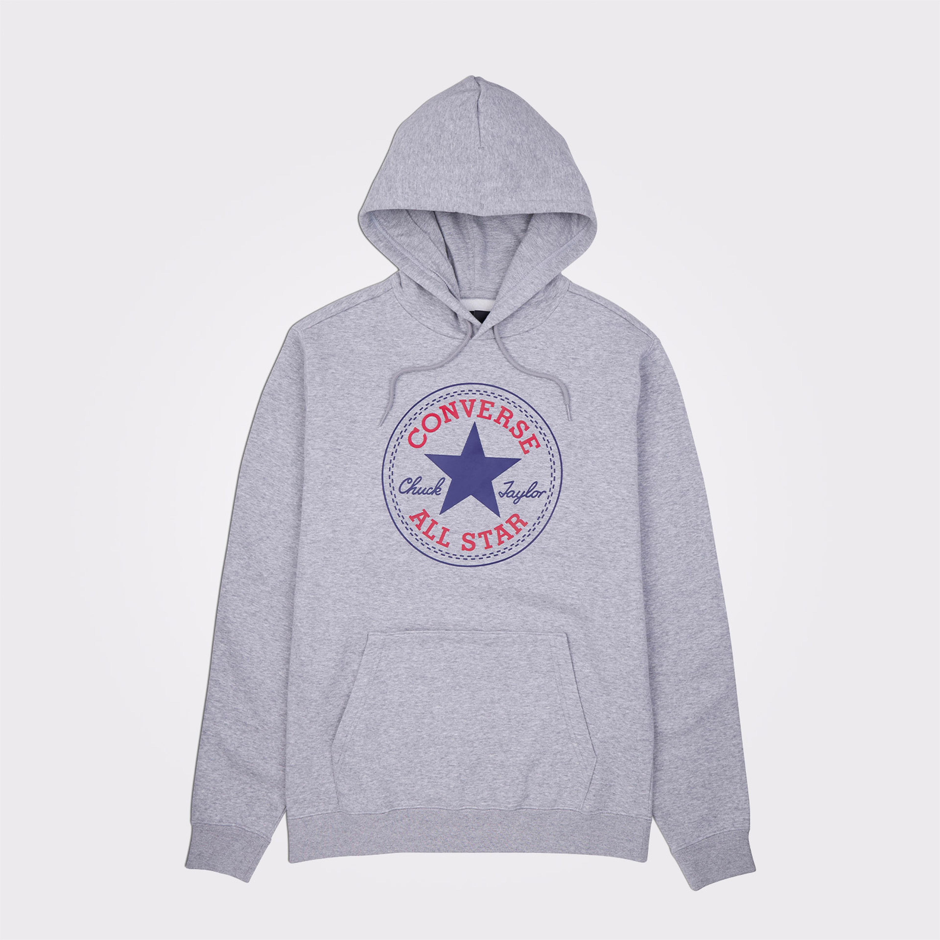 Converse Standard Fit Center Front Large Chuck Patch Core Po Unisex Gri Hoodie