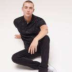 ERKEK DESENLİ SİYAH POLO