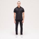 ERKEK DESENLİ SİYAH POLO