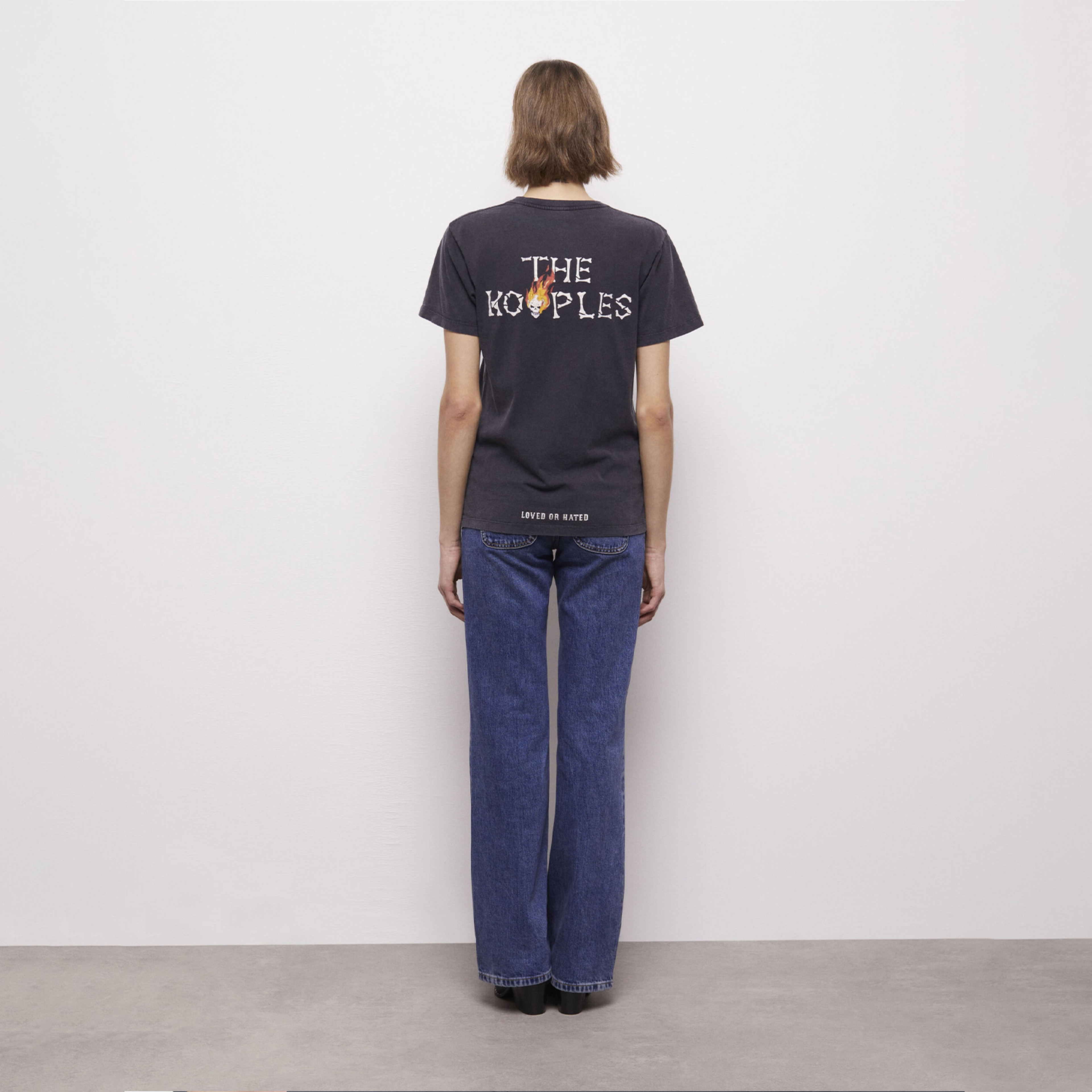 KADIN BASKILI SİYAH T-SHIRT