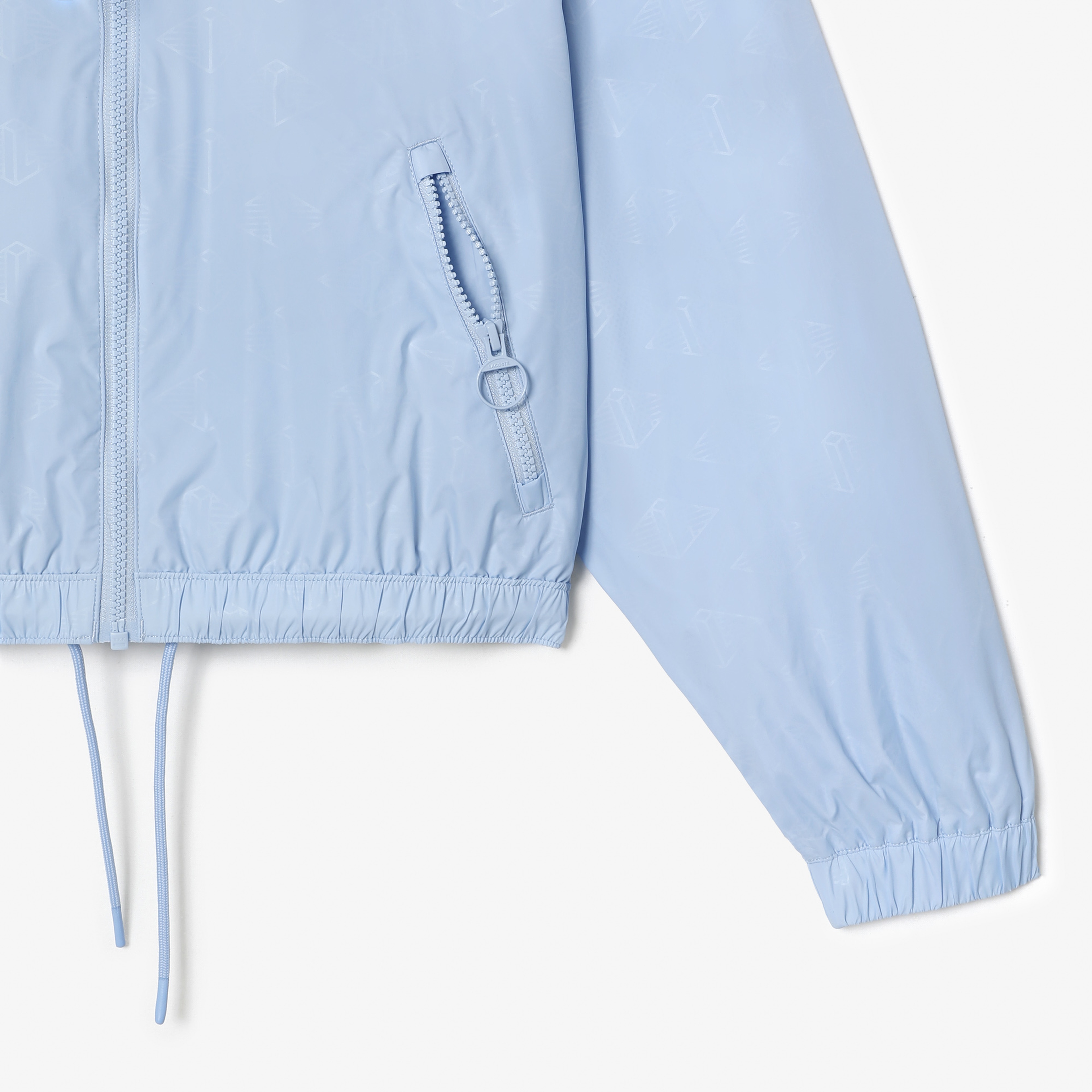 Netflix Kadın Dik Yaka Monogram Açık Mavi Ceket