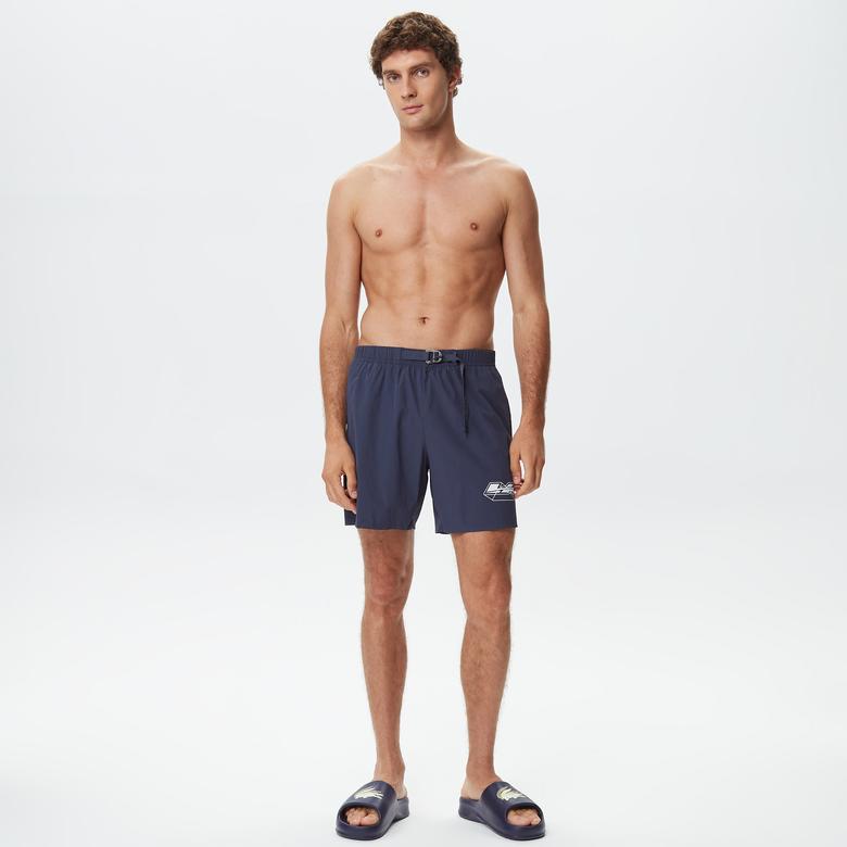 Active Erkek Baskılı Lacivert Mayo Şort