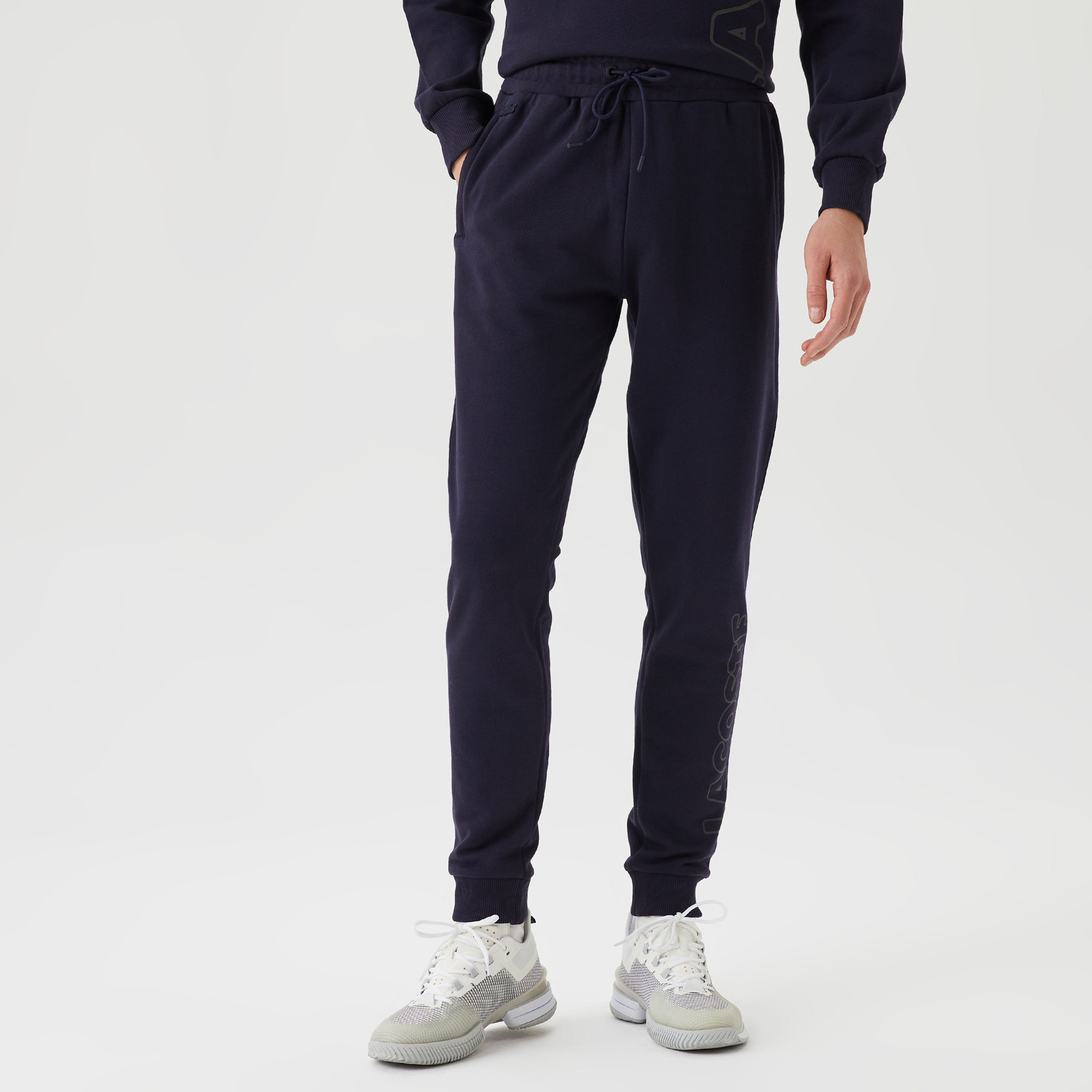 Erkek Slim Fit  Baskılı Lacivert Eşofman Altı