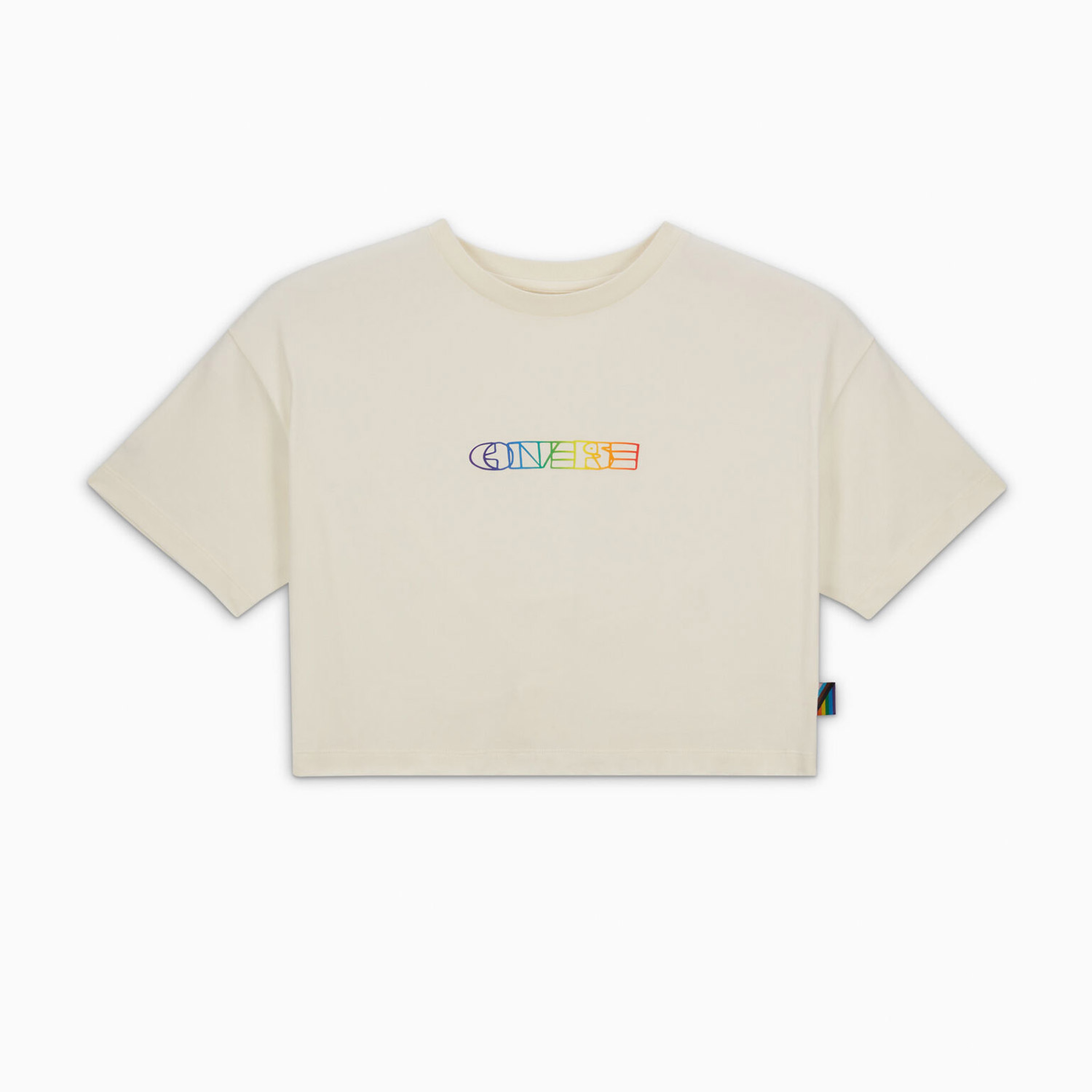 Converse Loose Deconstructed Graphic Kadın Krem Crop
