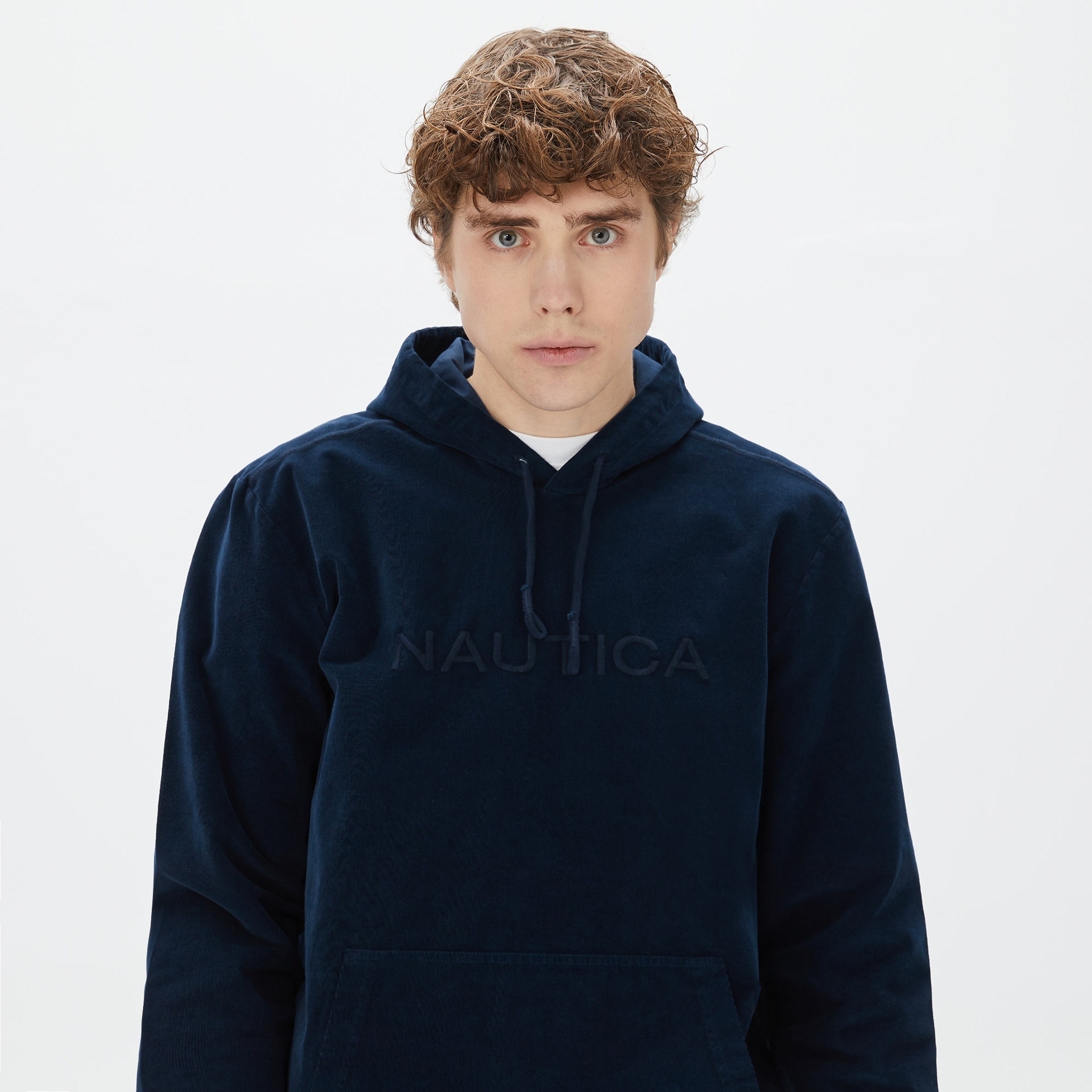 Nautica Erkek Lacivert Standart Fit Kapüşonlu Sweatshirt