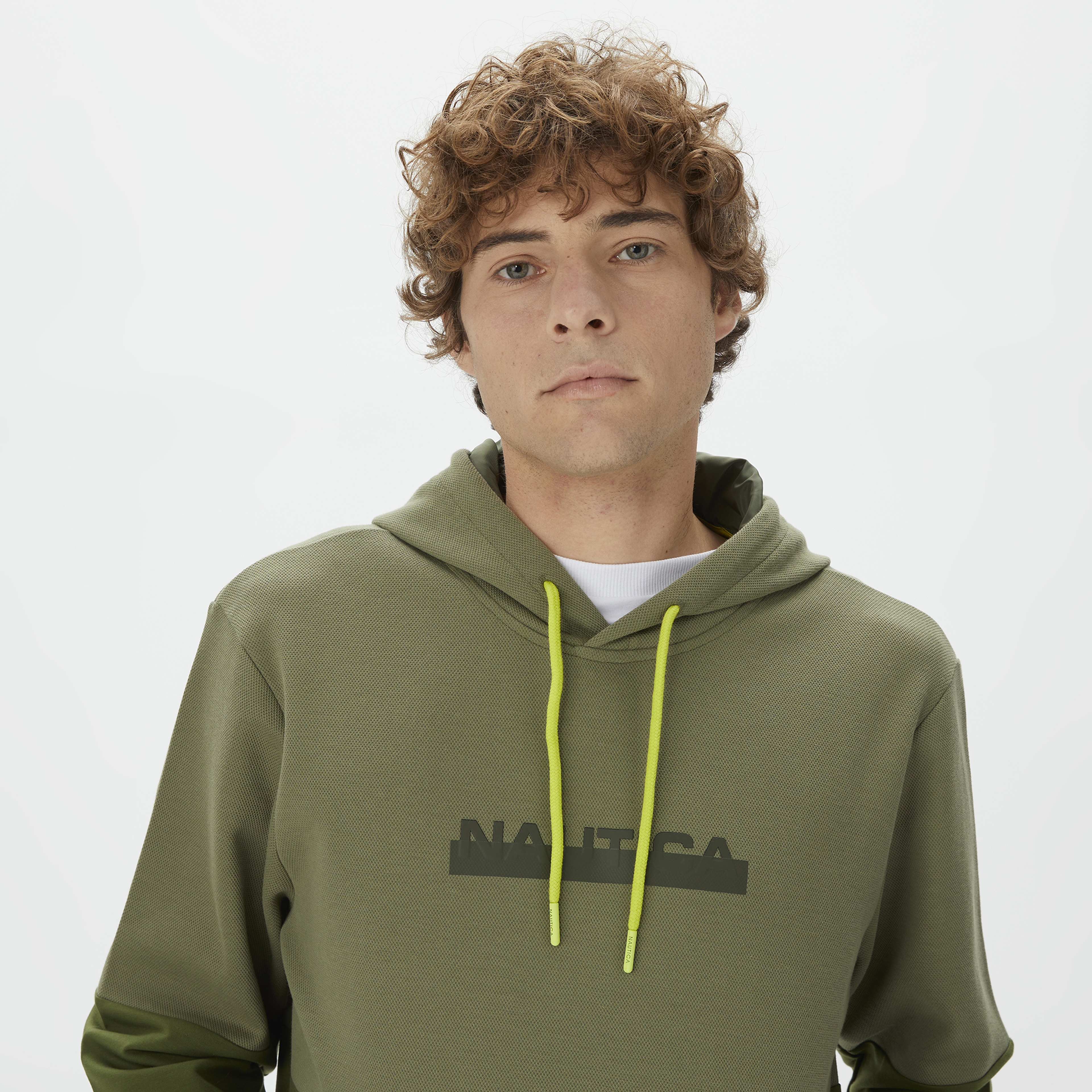 Nautica Erkek Yeşil Standart Fit Kapüşonlu Sweatshirt