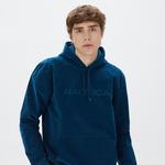 Nautica Erkek Mavi Standart Fit Kapüşonlu Sweatshirt