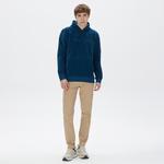 Nautica Erkek Mavi Standart Fit Kapüşonlu Sweatshirt