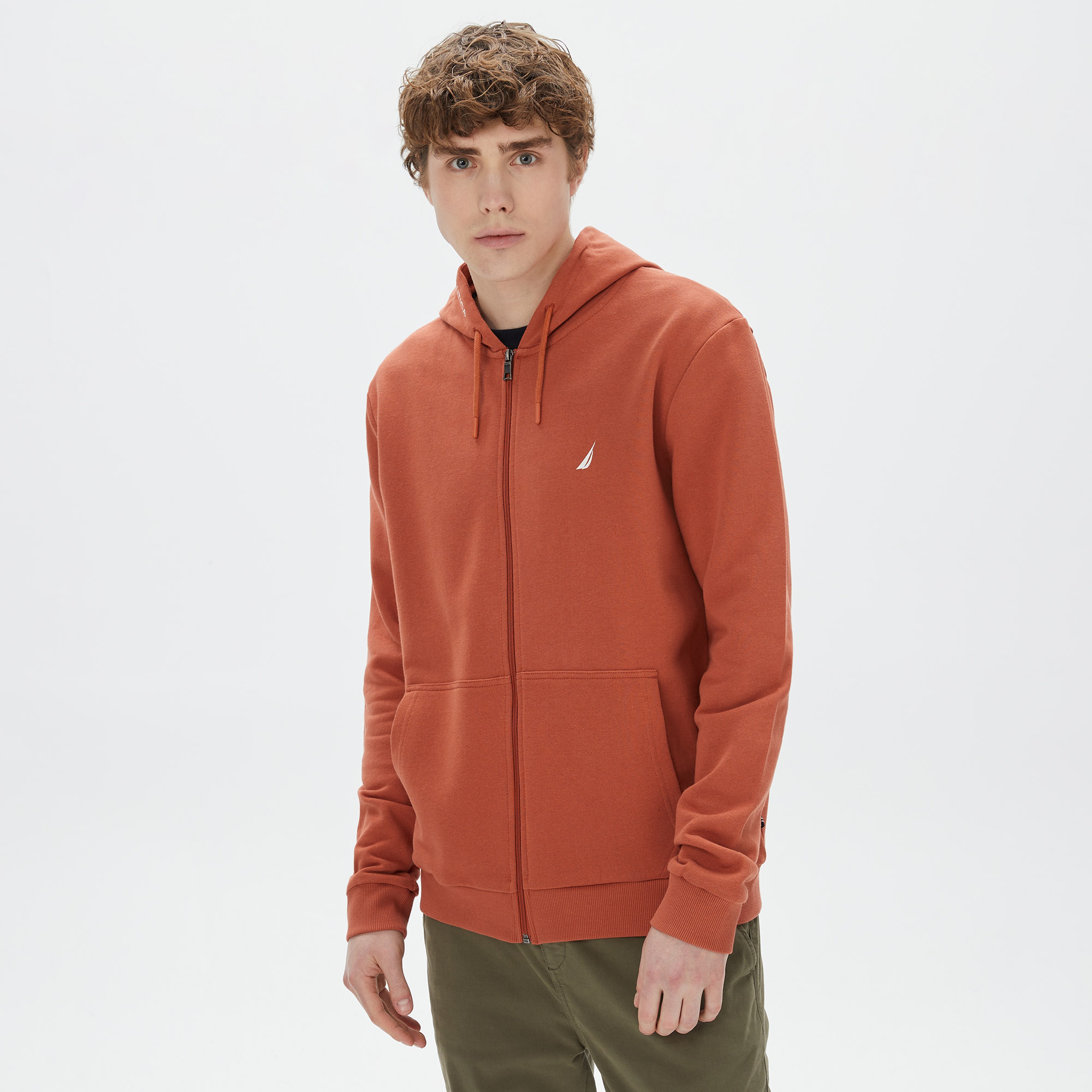 Nautica Erkek Kiremit Standart Fit Sweatshirt