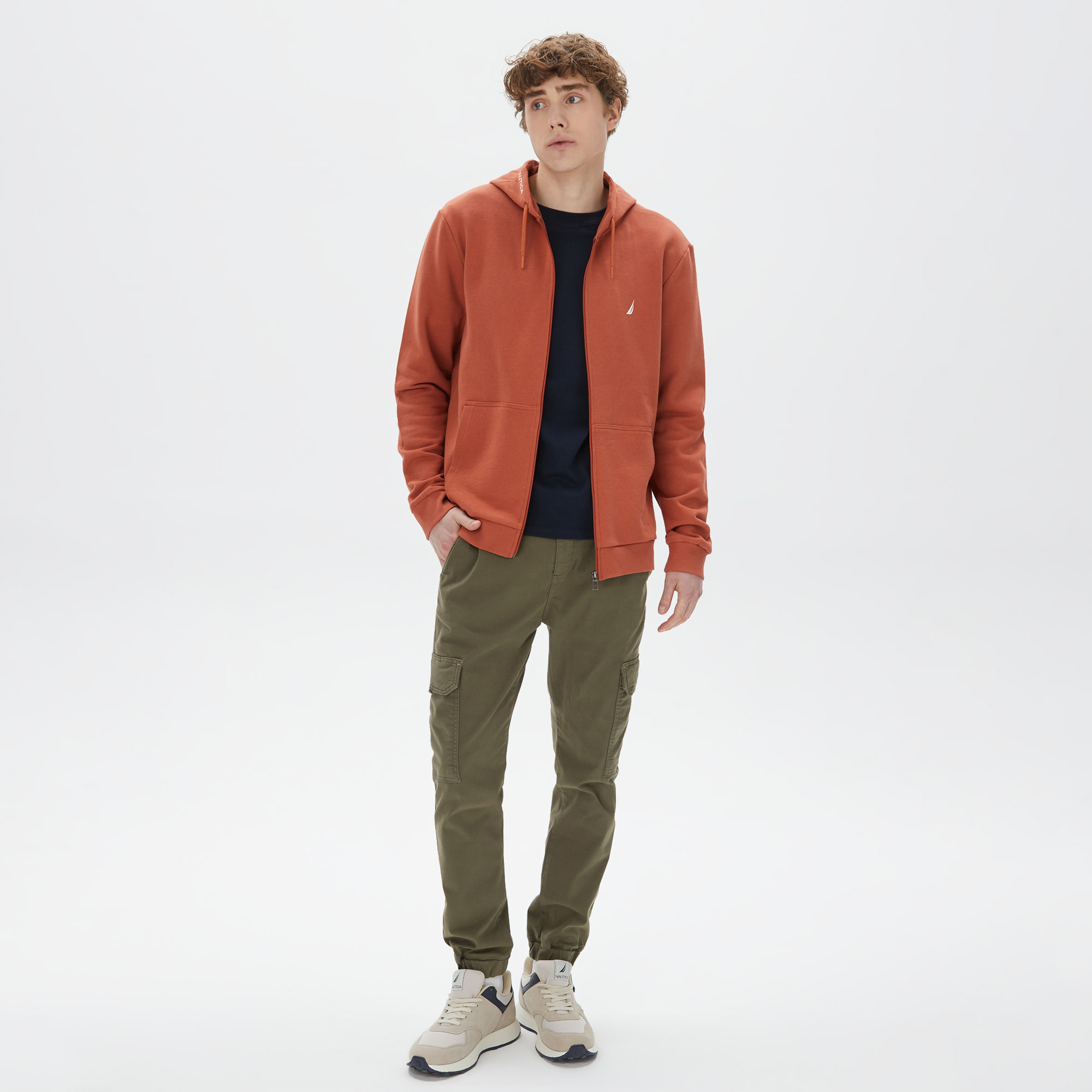 Nautica Erkek Kiremit Standart Fit Sweatshirt