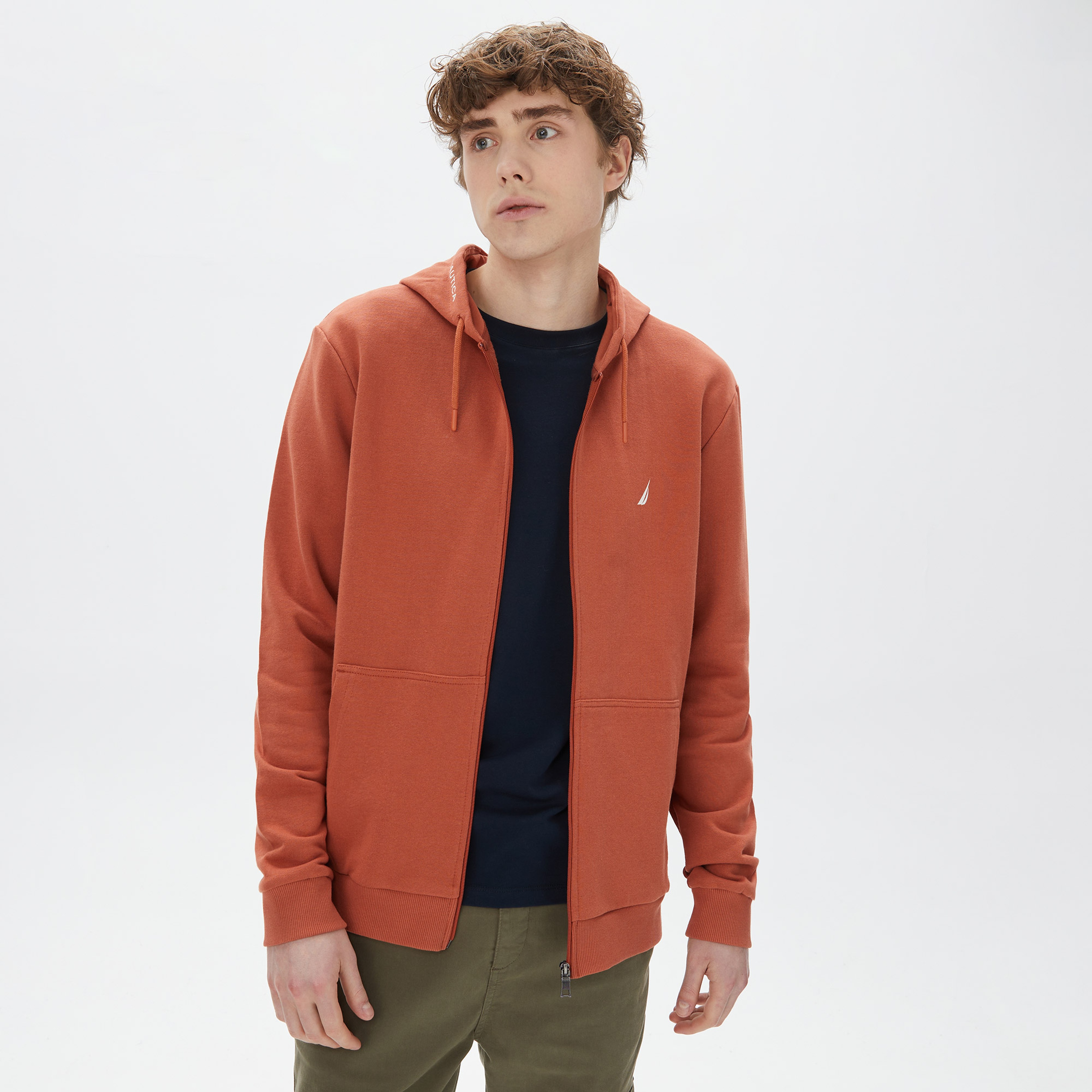 Nautica Erkek Kiremit Standart Fit Sweatshirt