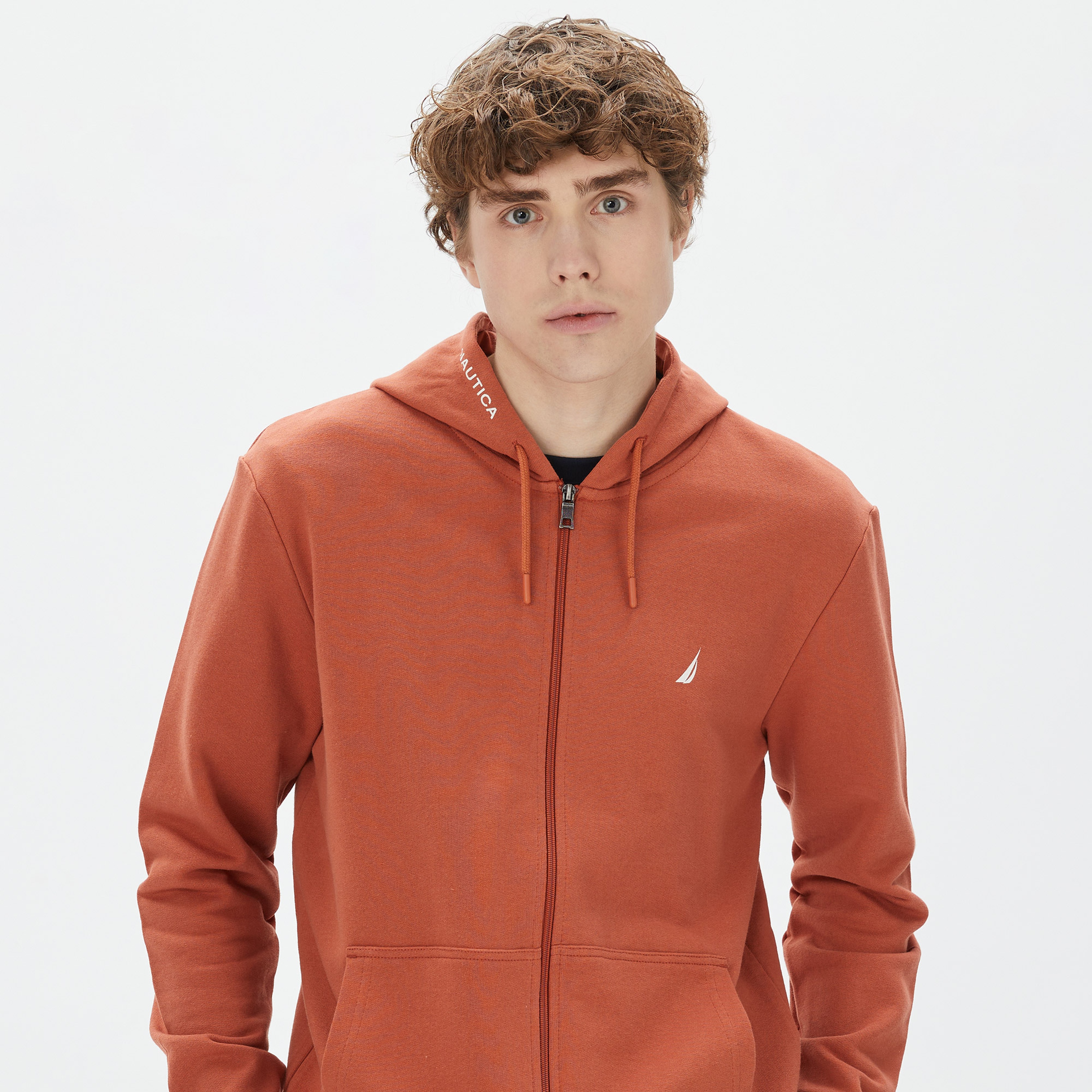 Nautica Erkek Kiremit Standart Fit Sweatshirt