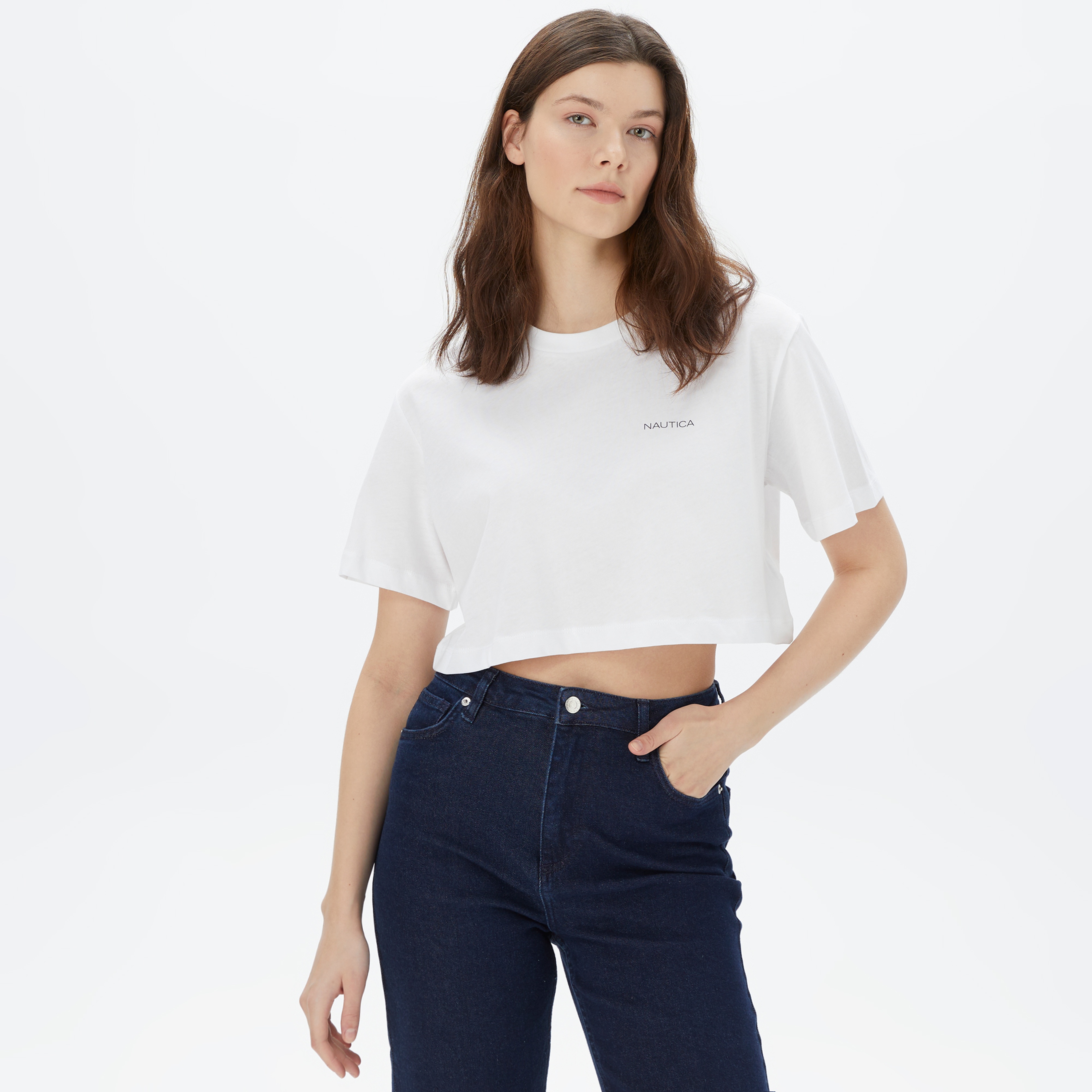 Nautica Kadın Beyaz T-Shirt