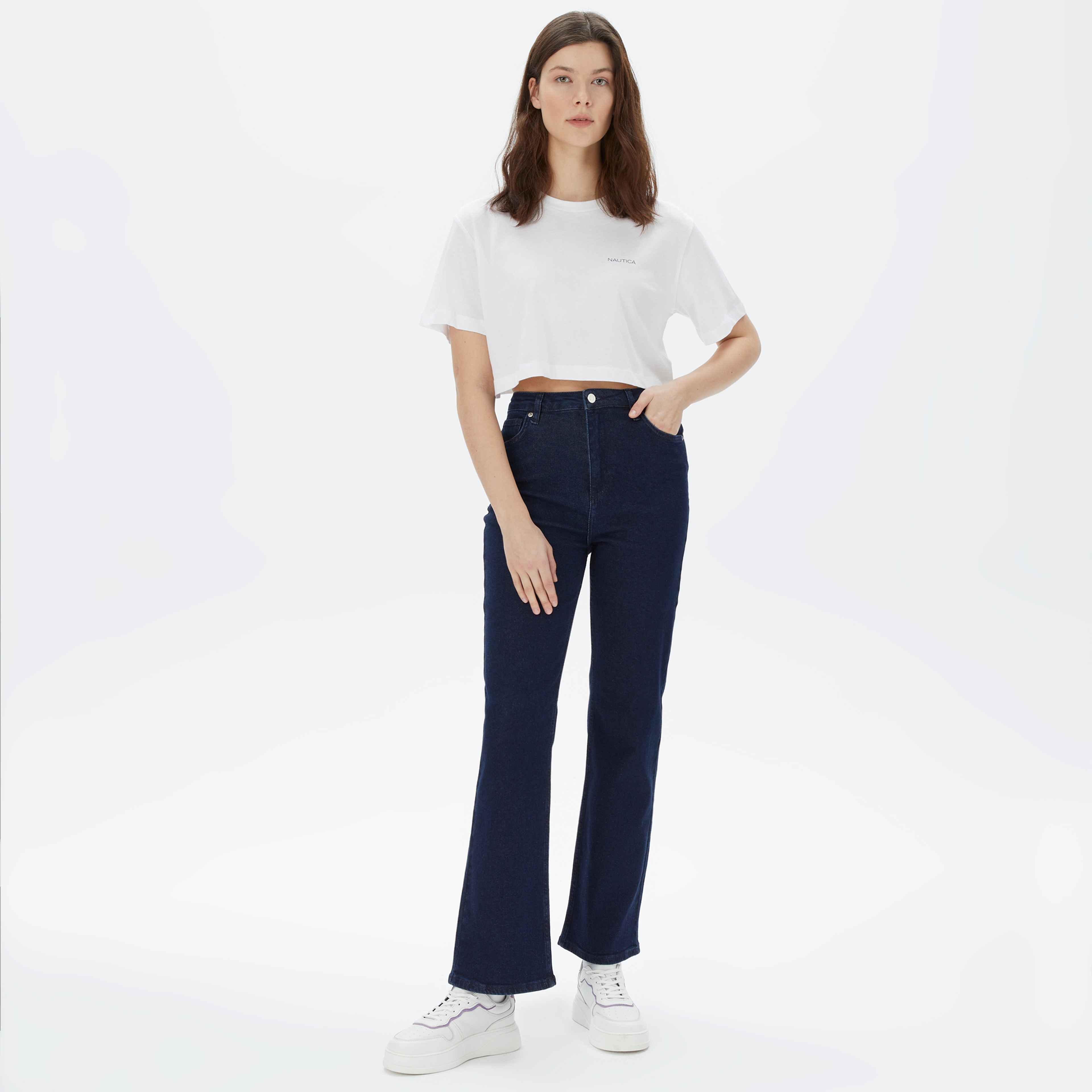 Nautica Kadın Beyaz T-Shirt