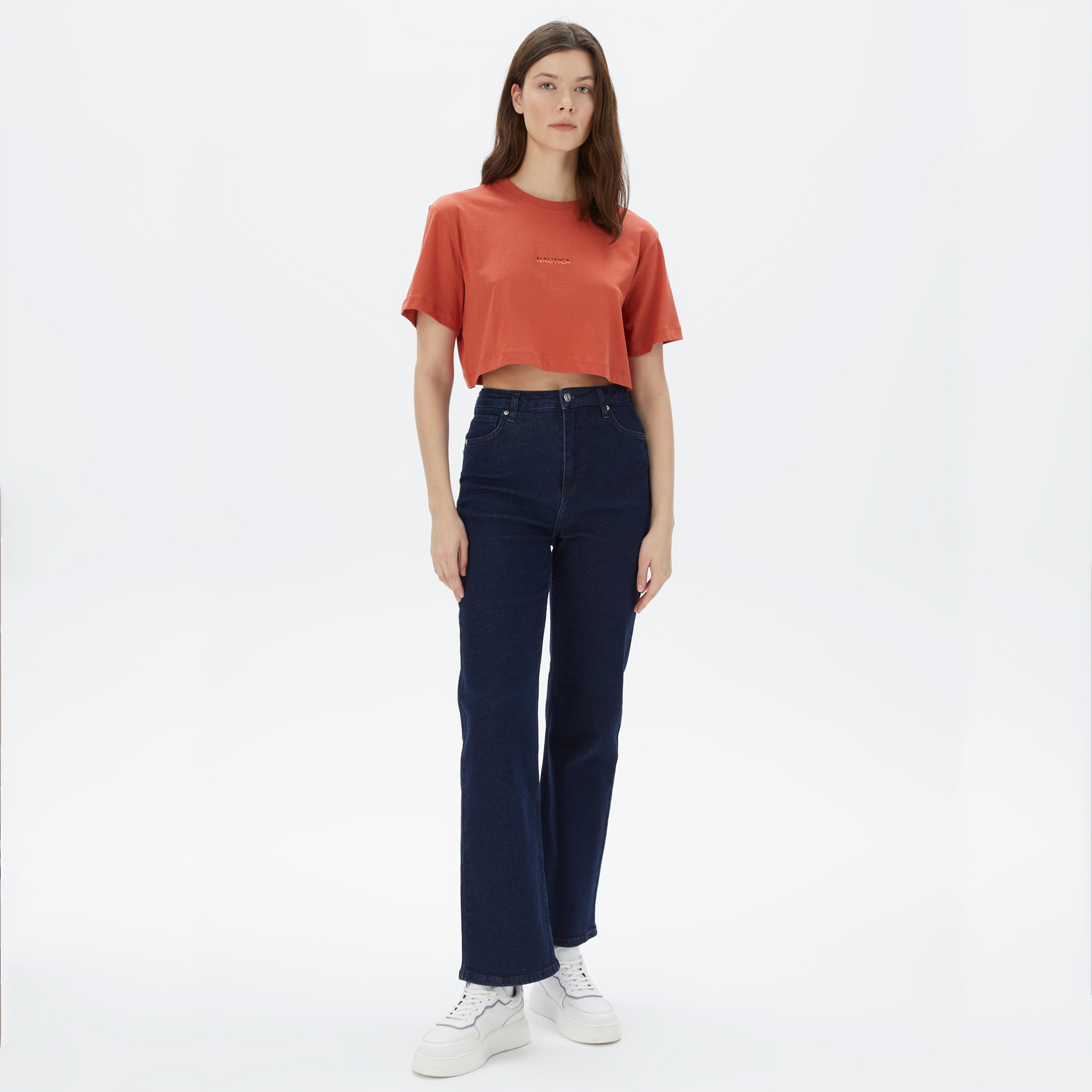 Nautica Kadın Kiremit T-Shirt