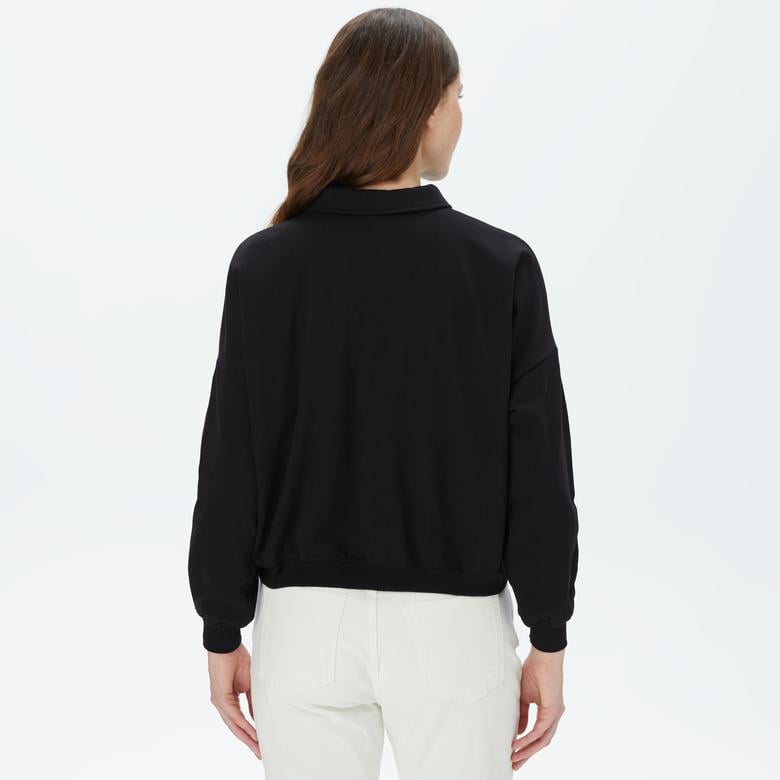 Nautica Kadın Siyah Oversize Sweatshirt