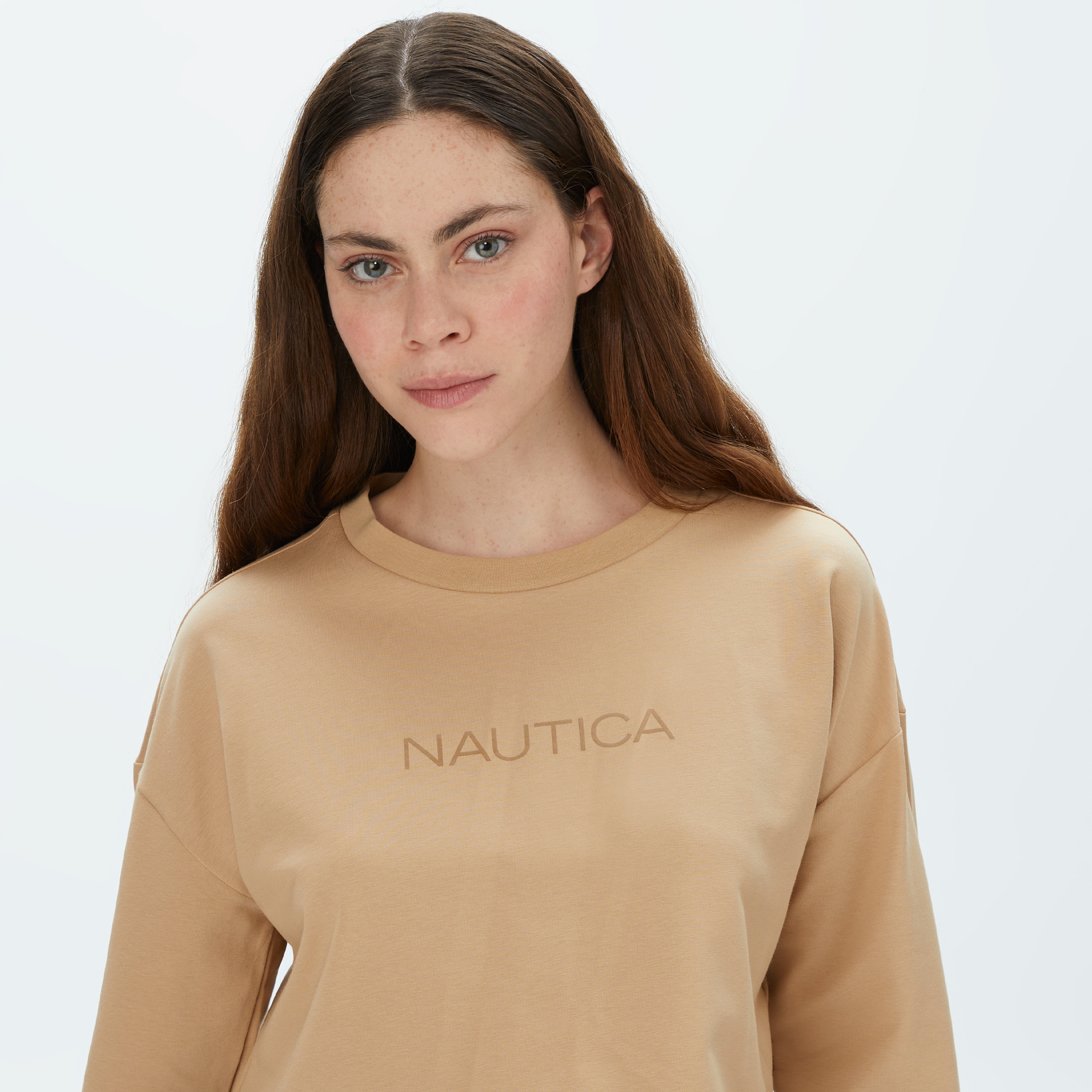 Nautica Kadın Bej Sweatshirt