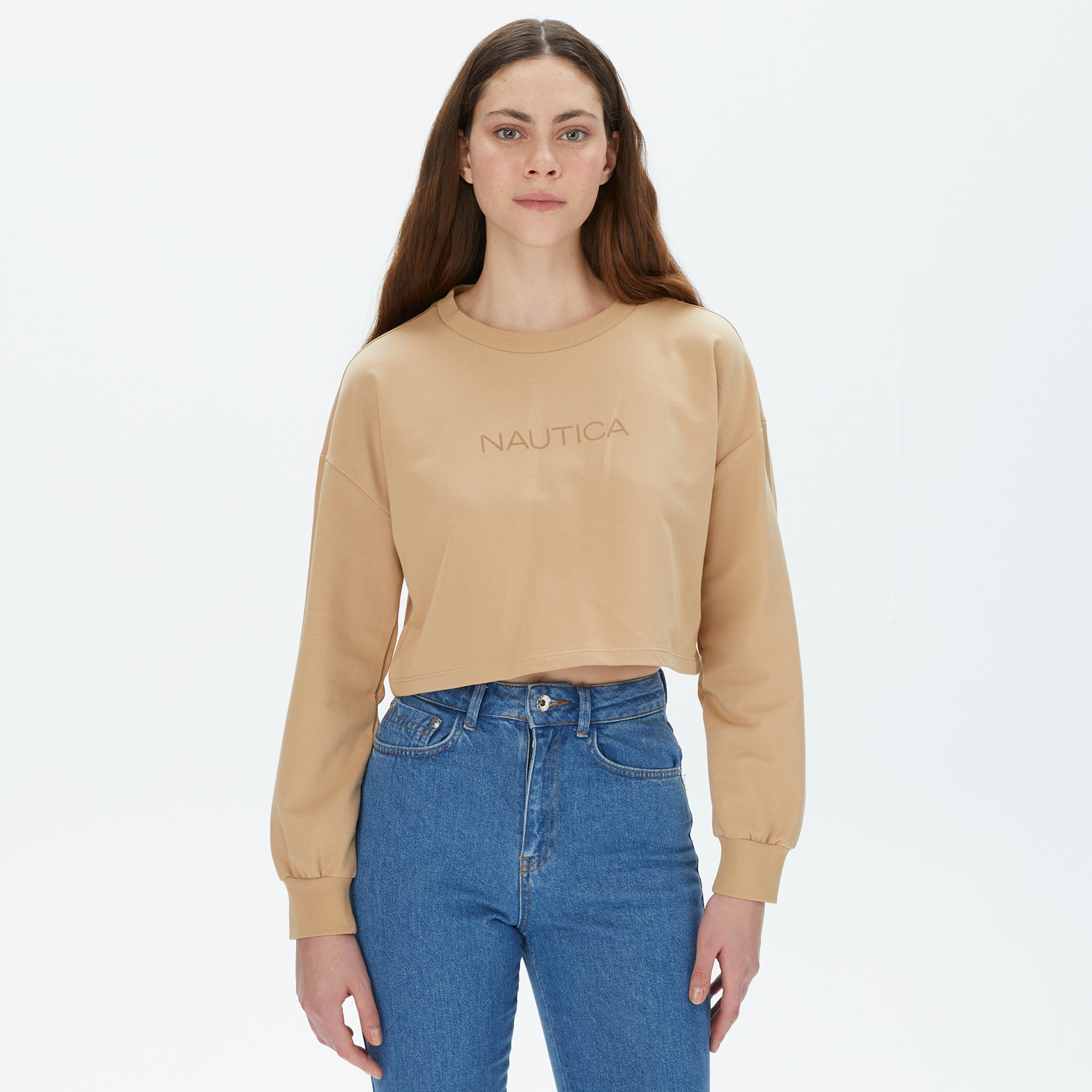 Nautica Kadın Bej Sweatshirt
