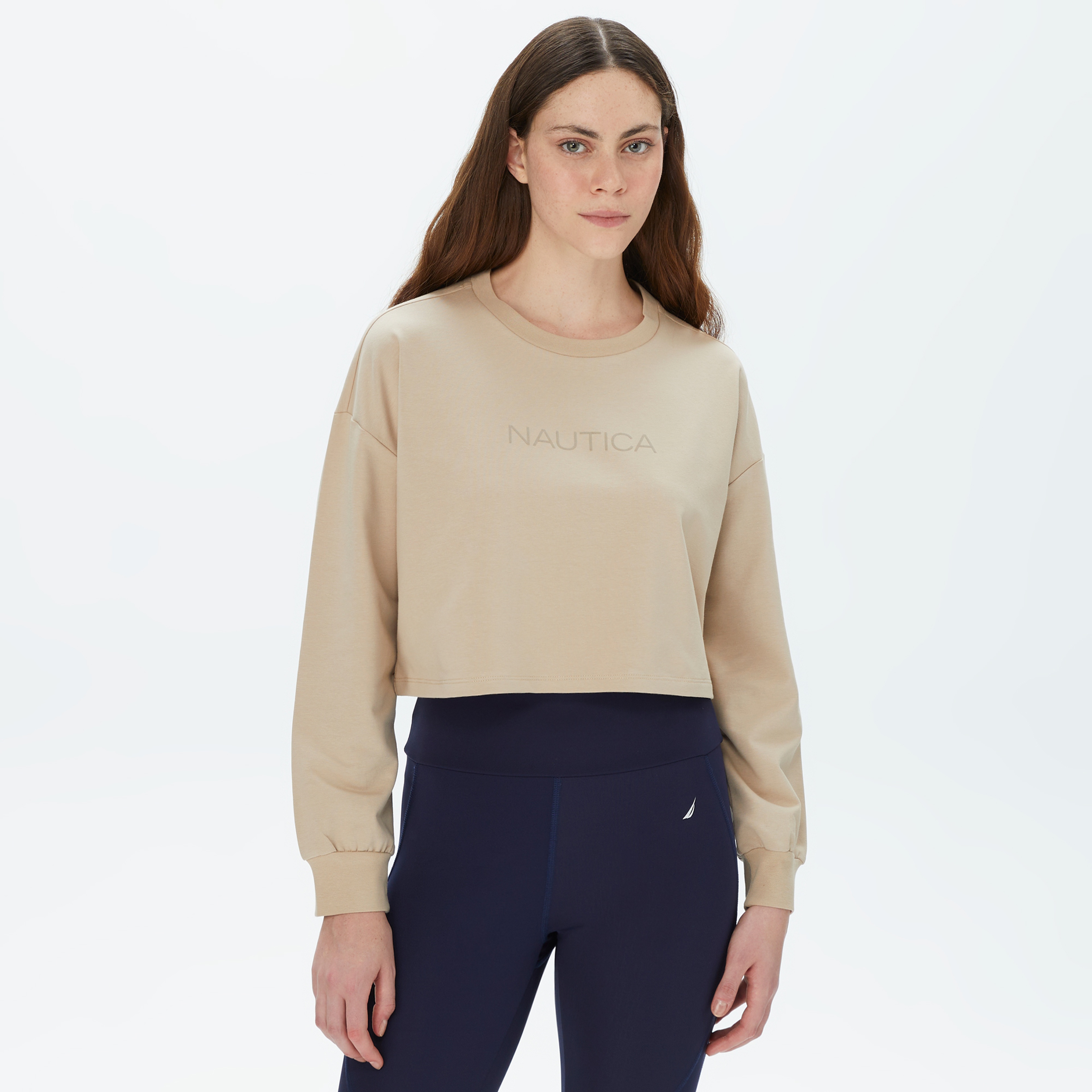 Nautica Kadın Krem Sweatshirt