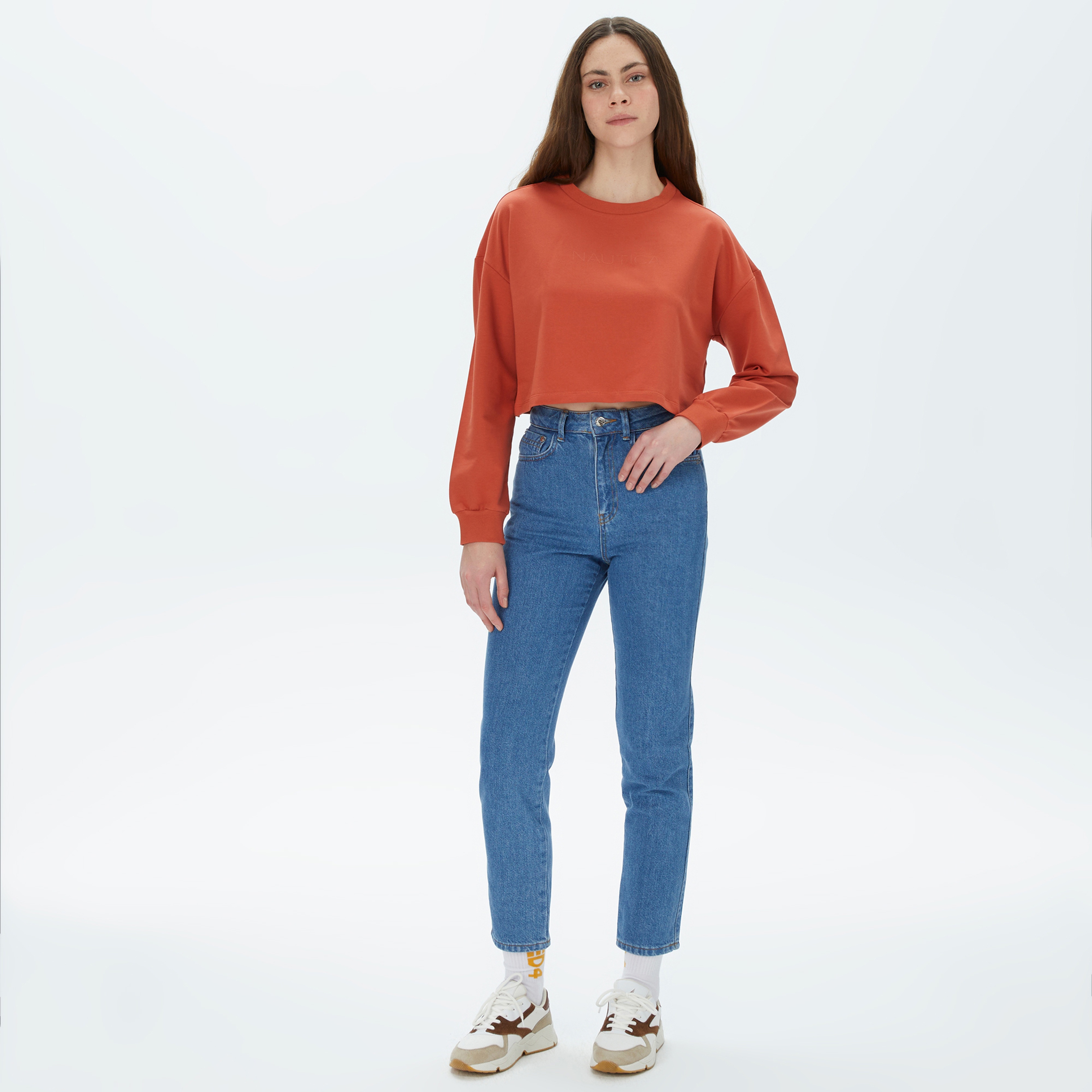Nautica Kadın Kiremit Sweatshirt