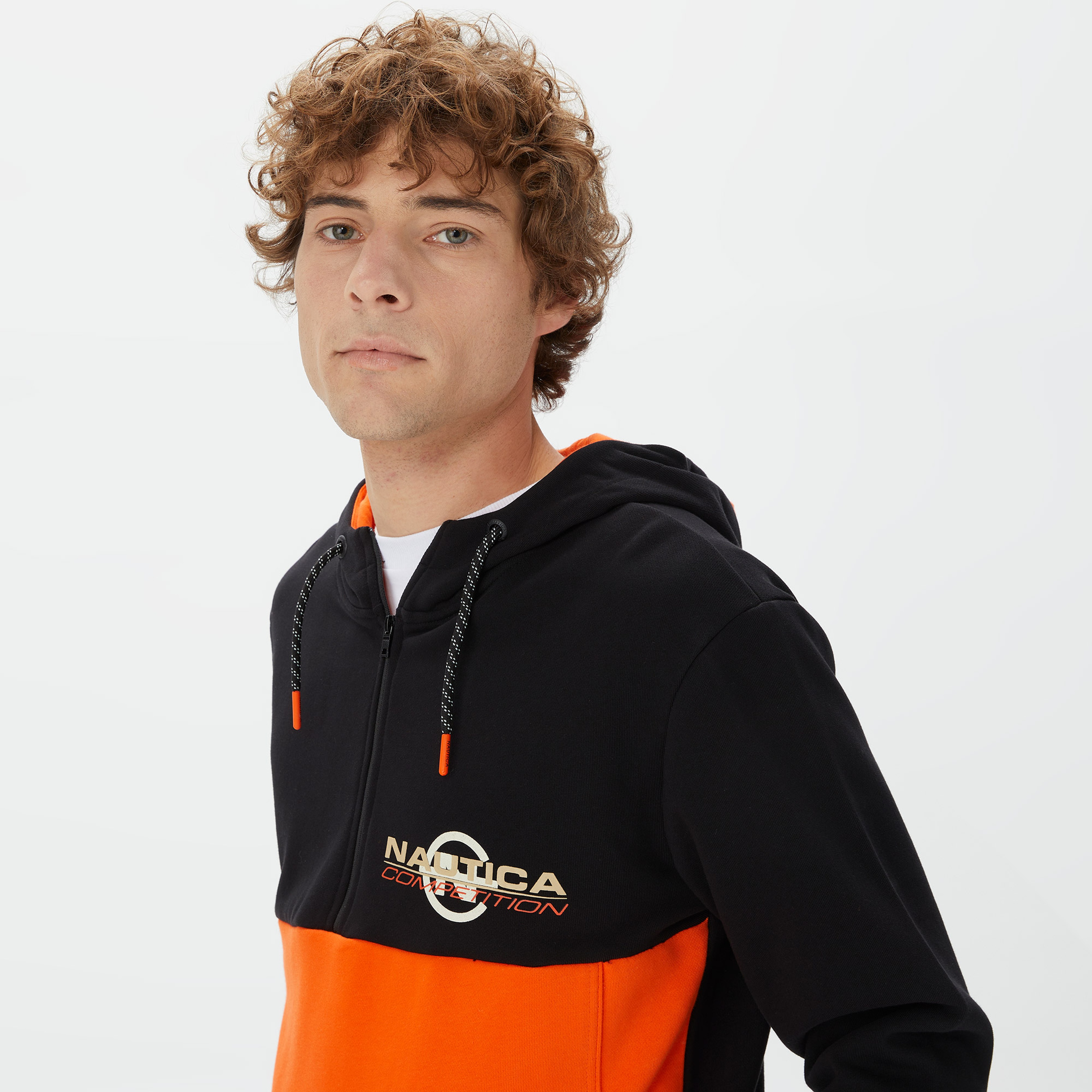 Nautica Erkek Siyah Standart Fit Kapüşonlu Sweatshirt