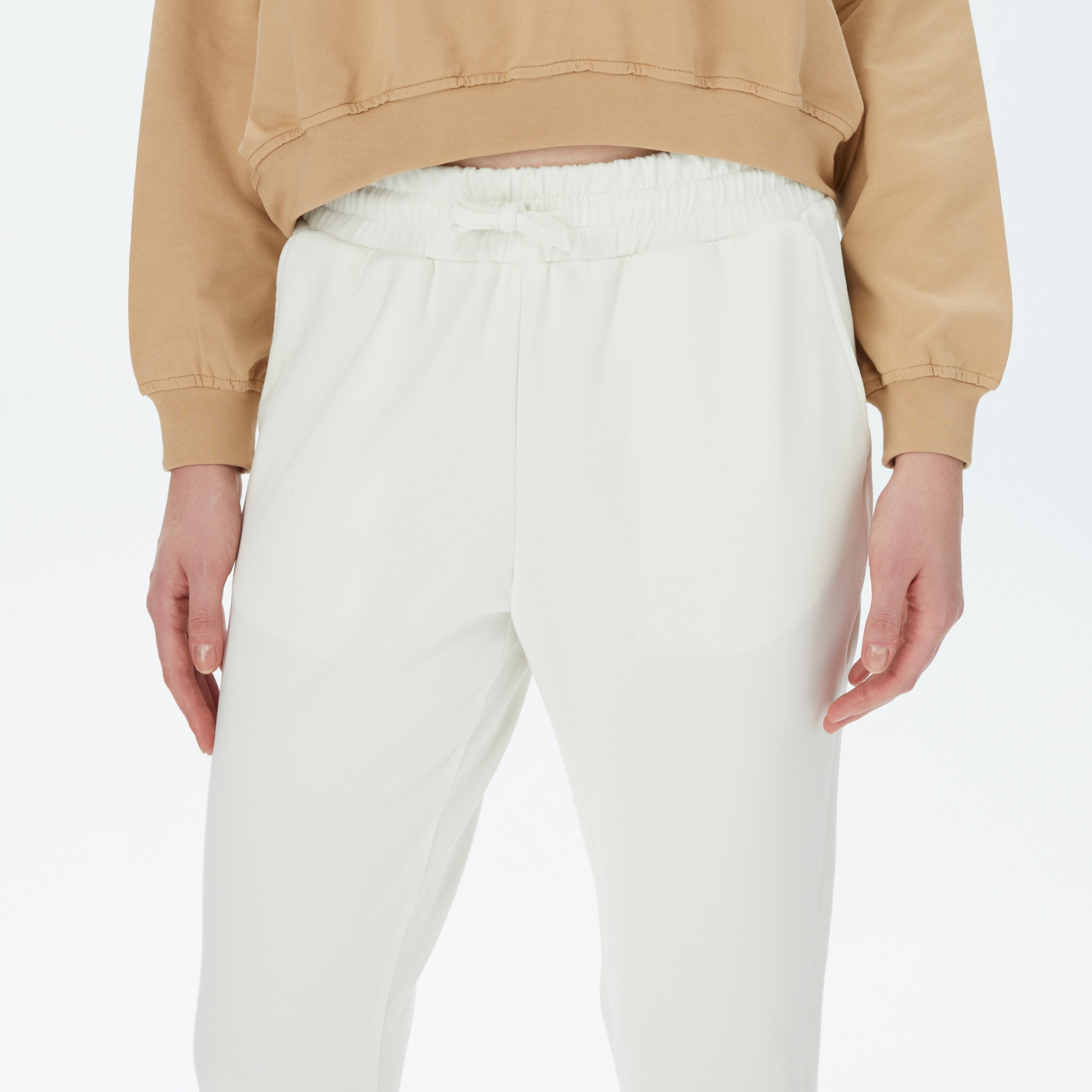 Nautica Kadın Kırık Beyaz Standart Fit Eşofman Altı