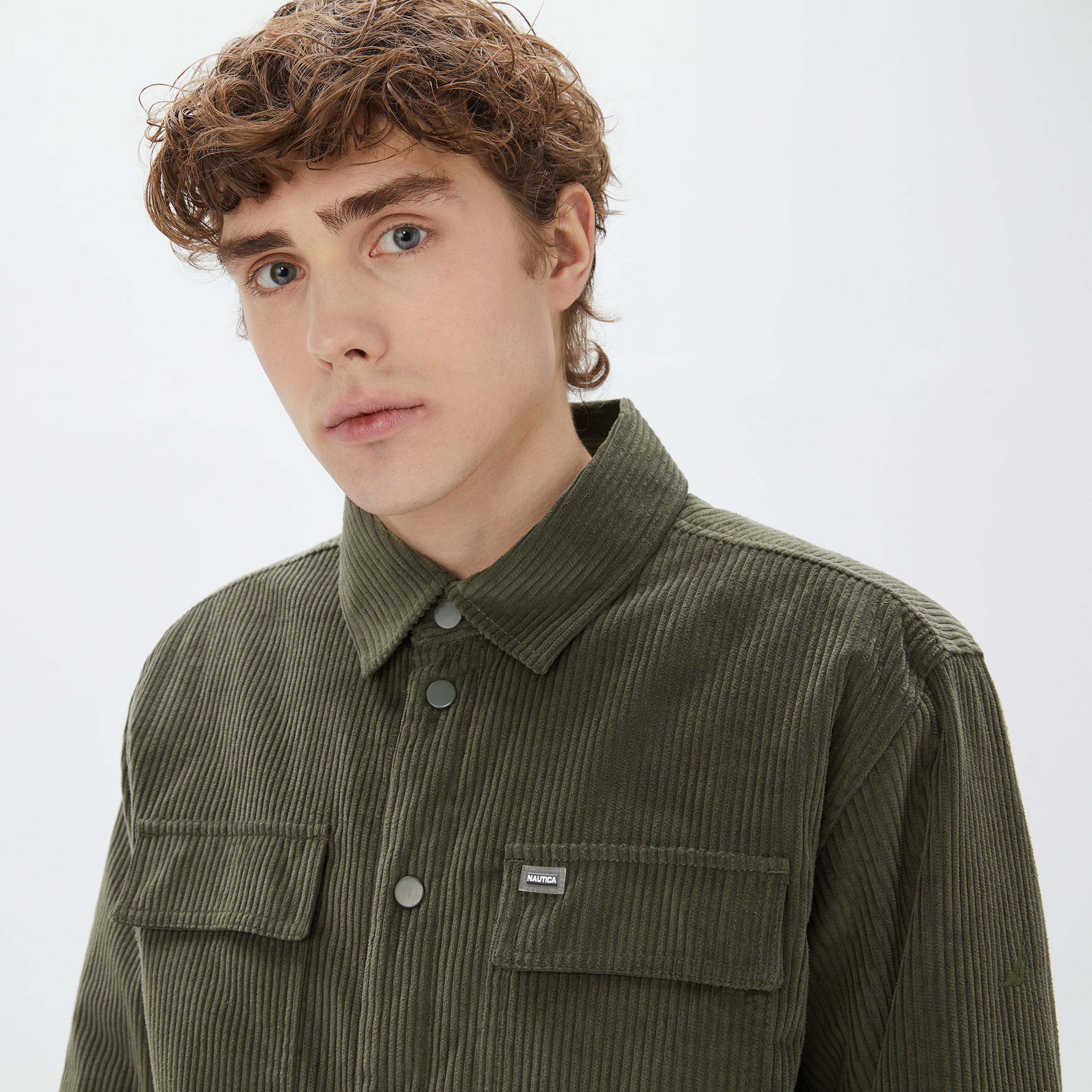 Nautica Erkek Yeşil Oversize Gömlek