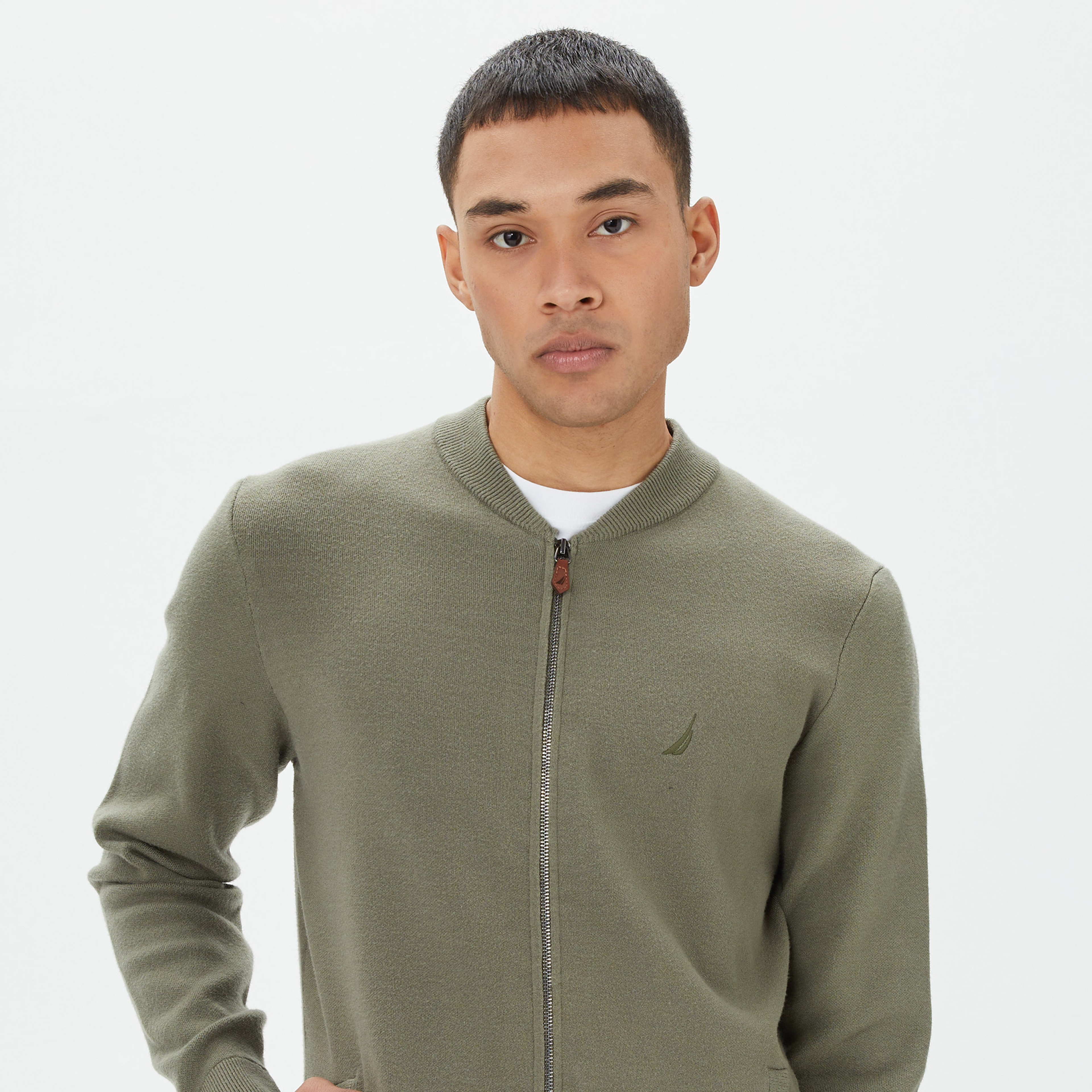 Nautica Erkek Yeşil Standart Fit Hırka