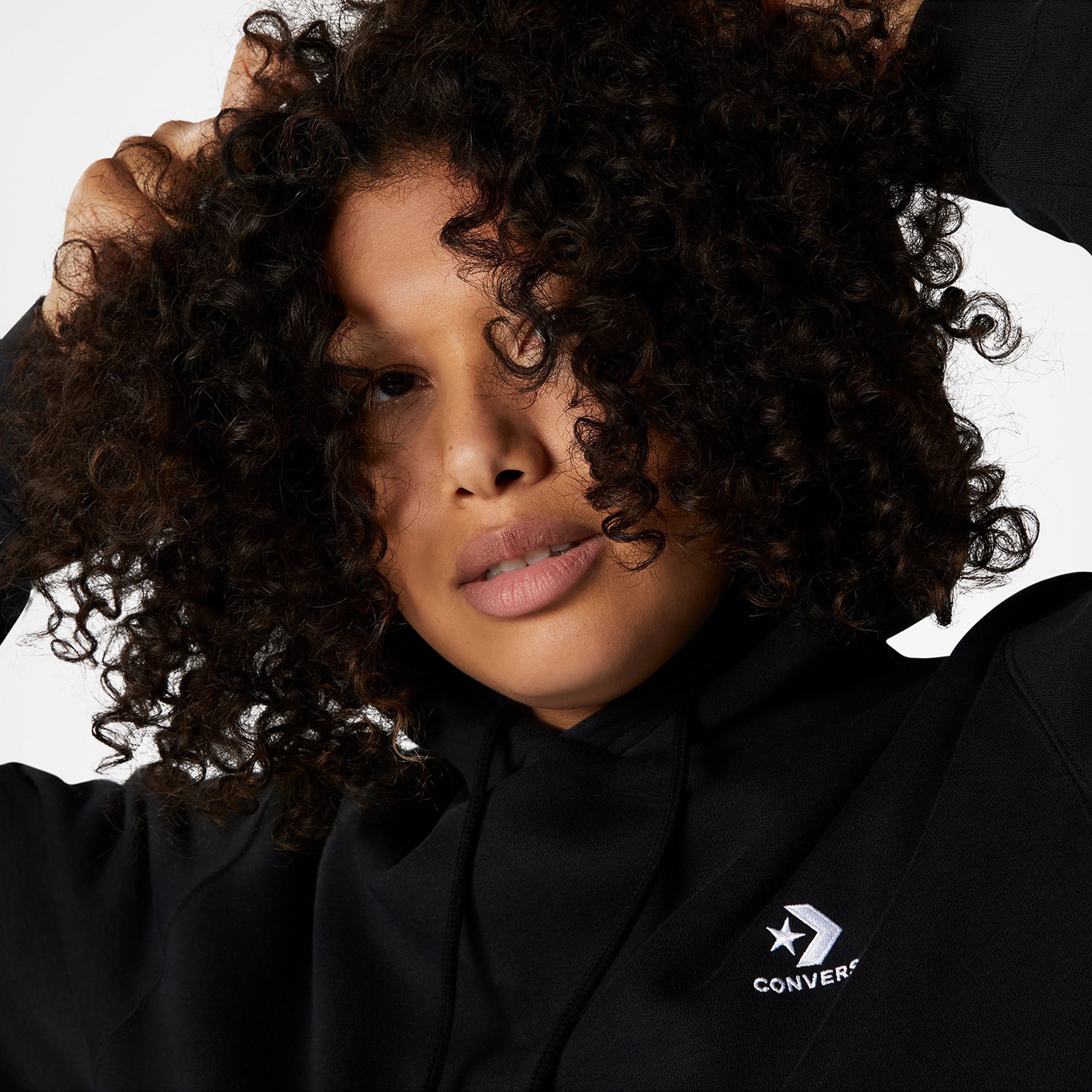 Converse Go-To Embroidered Star Chevron Unisex Siyah Sweatshirt