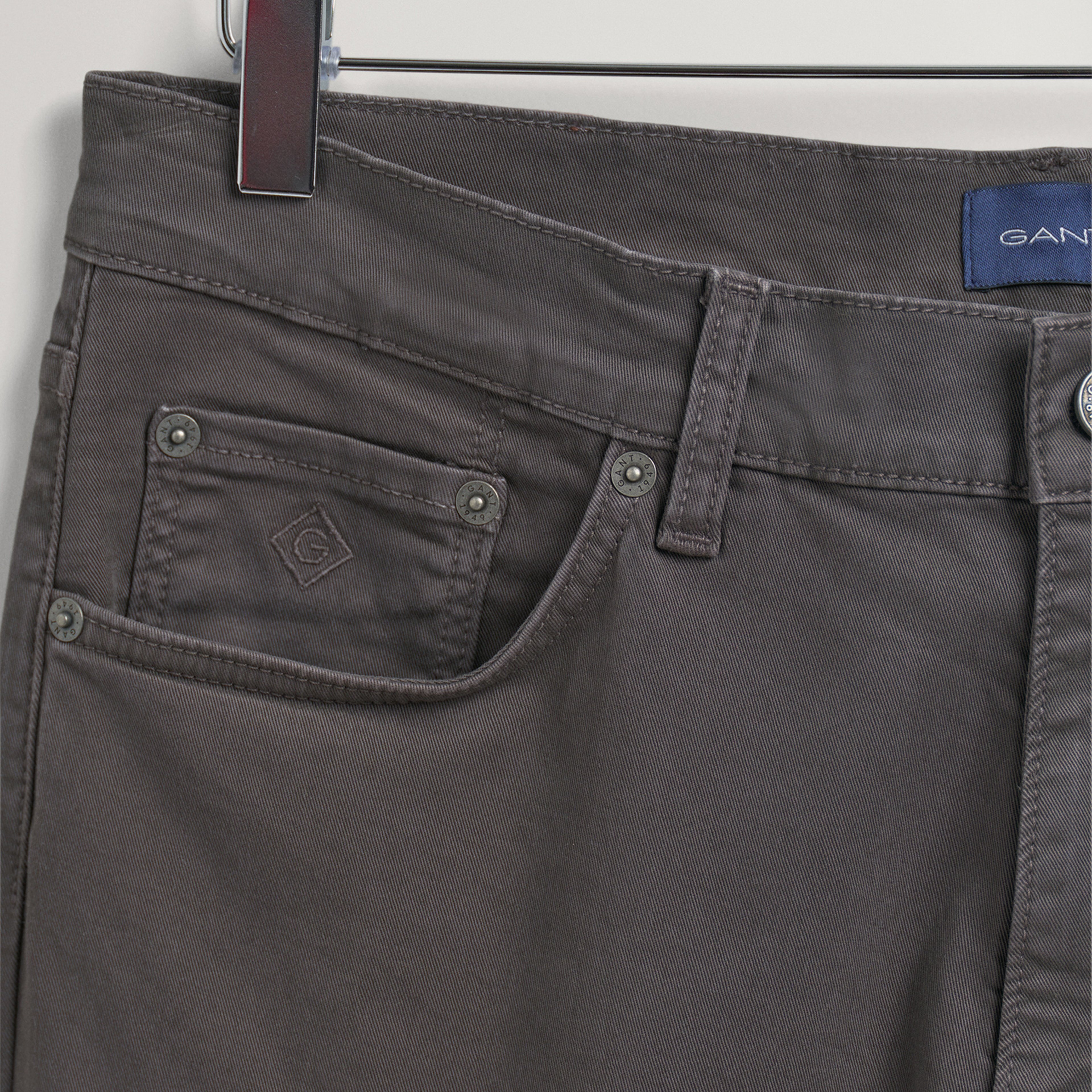 GANT Erkek Gri Slim Fit Hayes Jean Pantolon