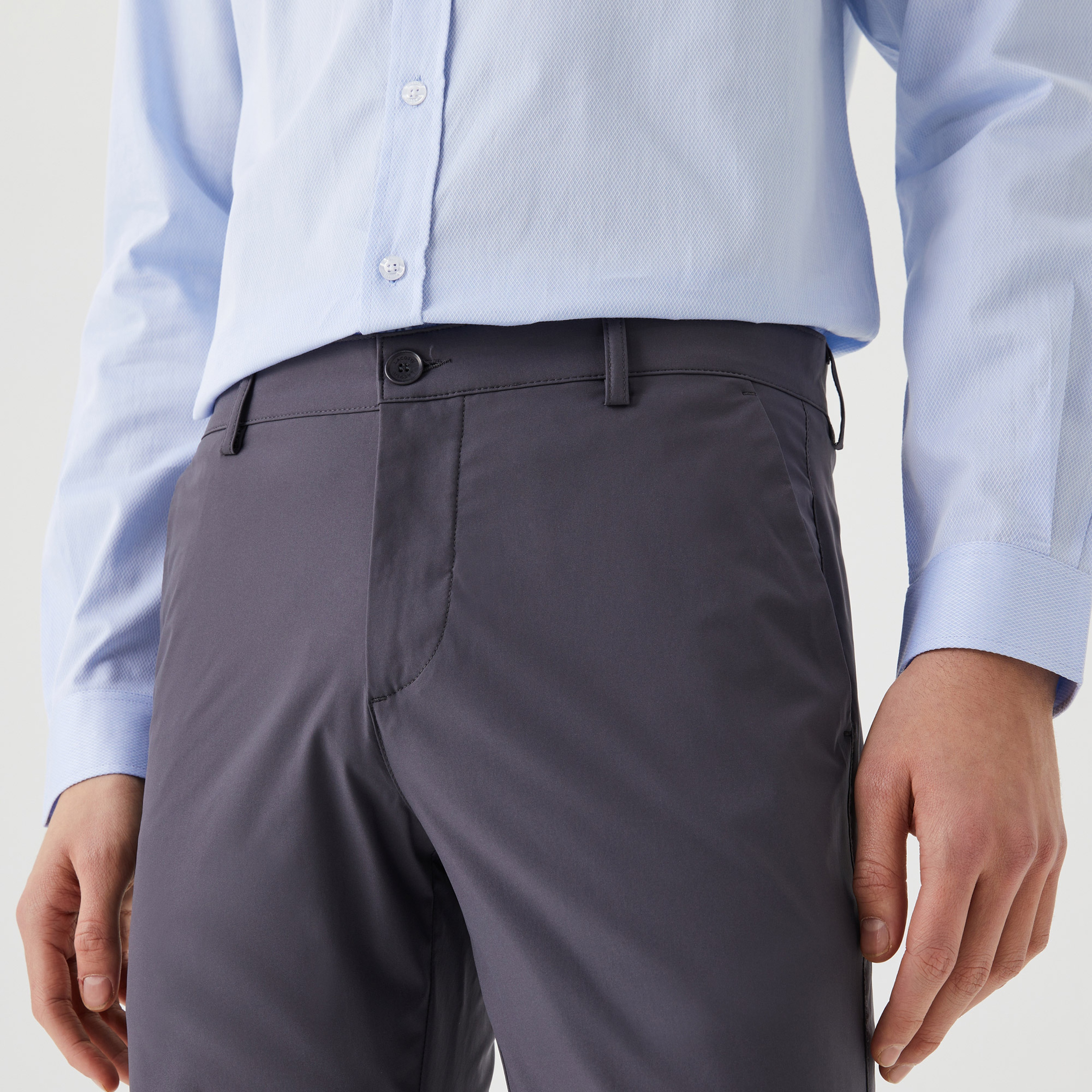 Erkek Slim Fit Koyu Gri Pantolon