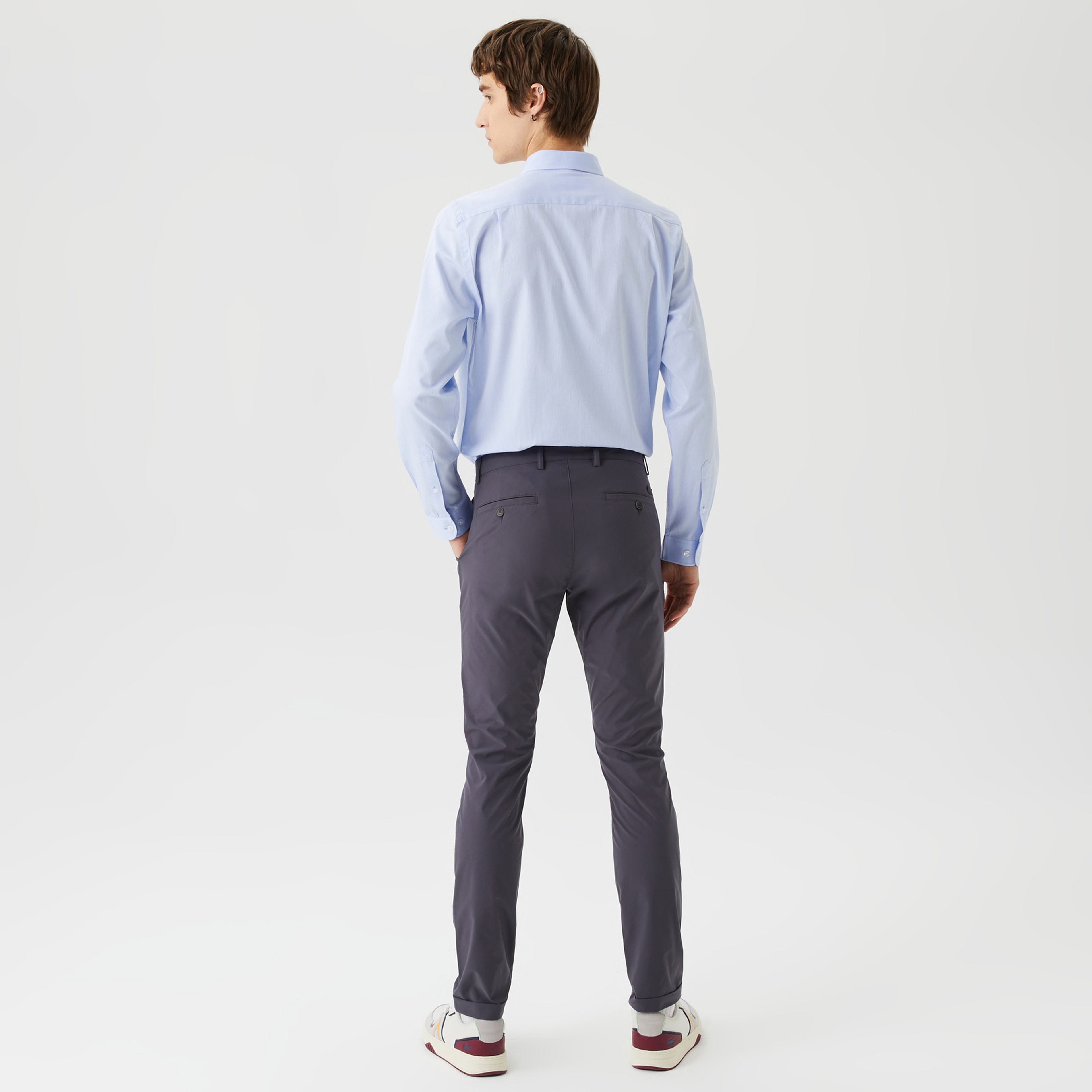 Erkek Slim Fit Koyu Gri Pantolon