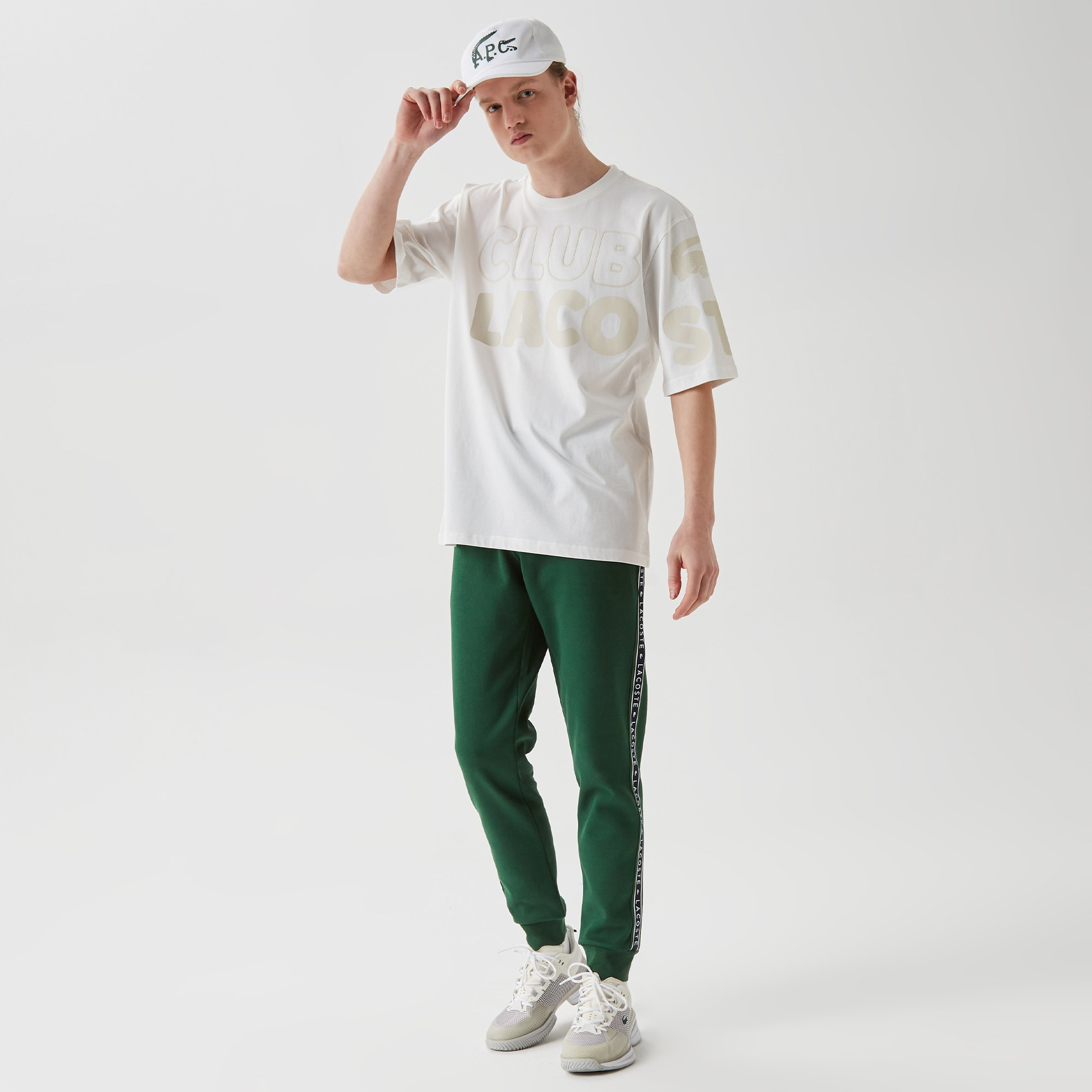 Erkek Relaxed Fit Bisiklet Yaka  Baskılı Beyaz T-Shirt