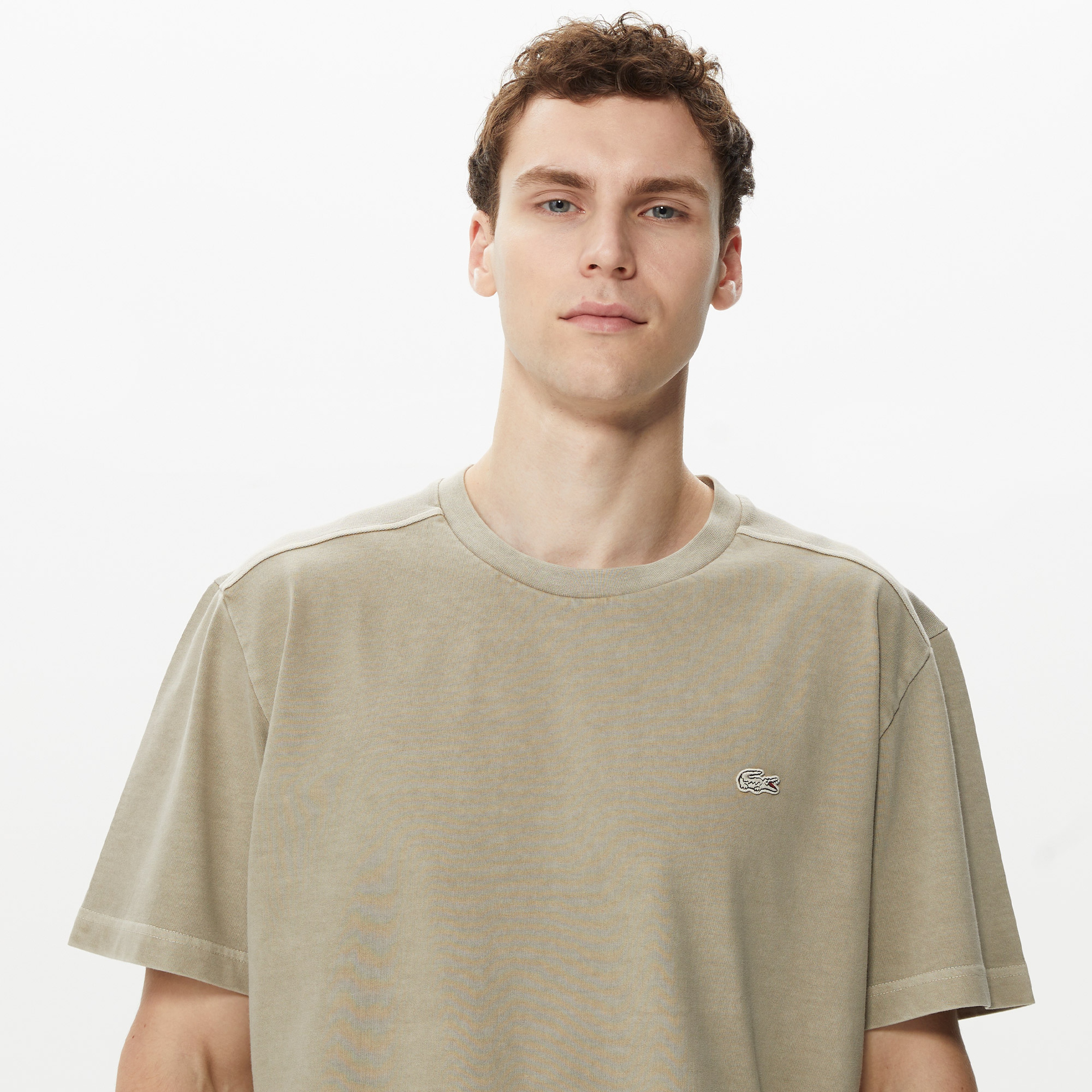 Erkek Relaxed Fit Bisiklet Yaka Yeşil T-Shirt