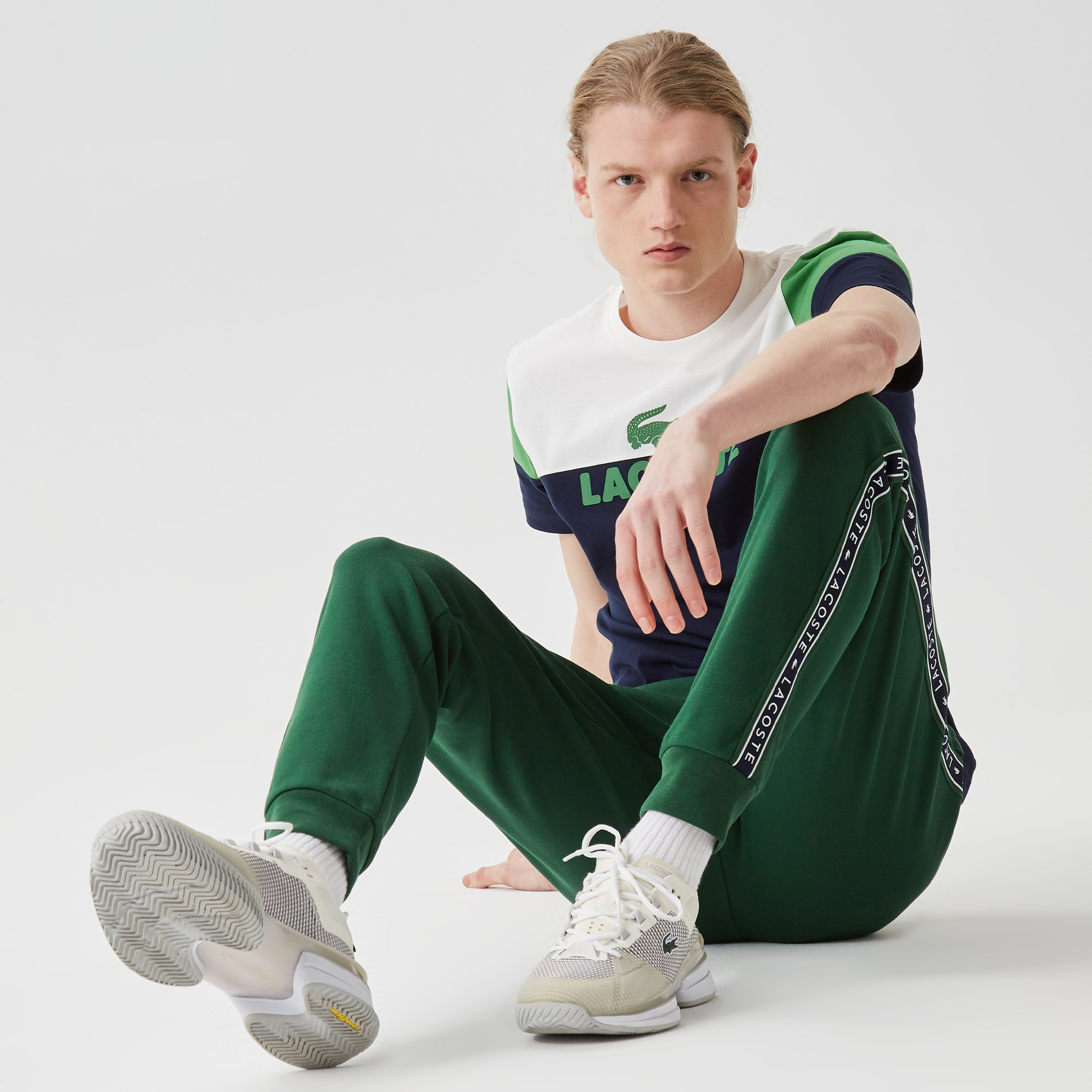 Erkek Regular Fit Baskılı Yeşil Eşofman Altı