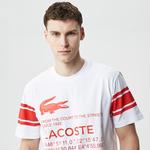 Active Erkek Relaxed Fit Bisiklet Yaka Baskılı Beyaz T-Shirt