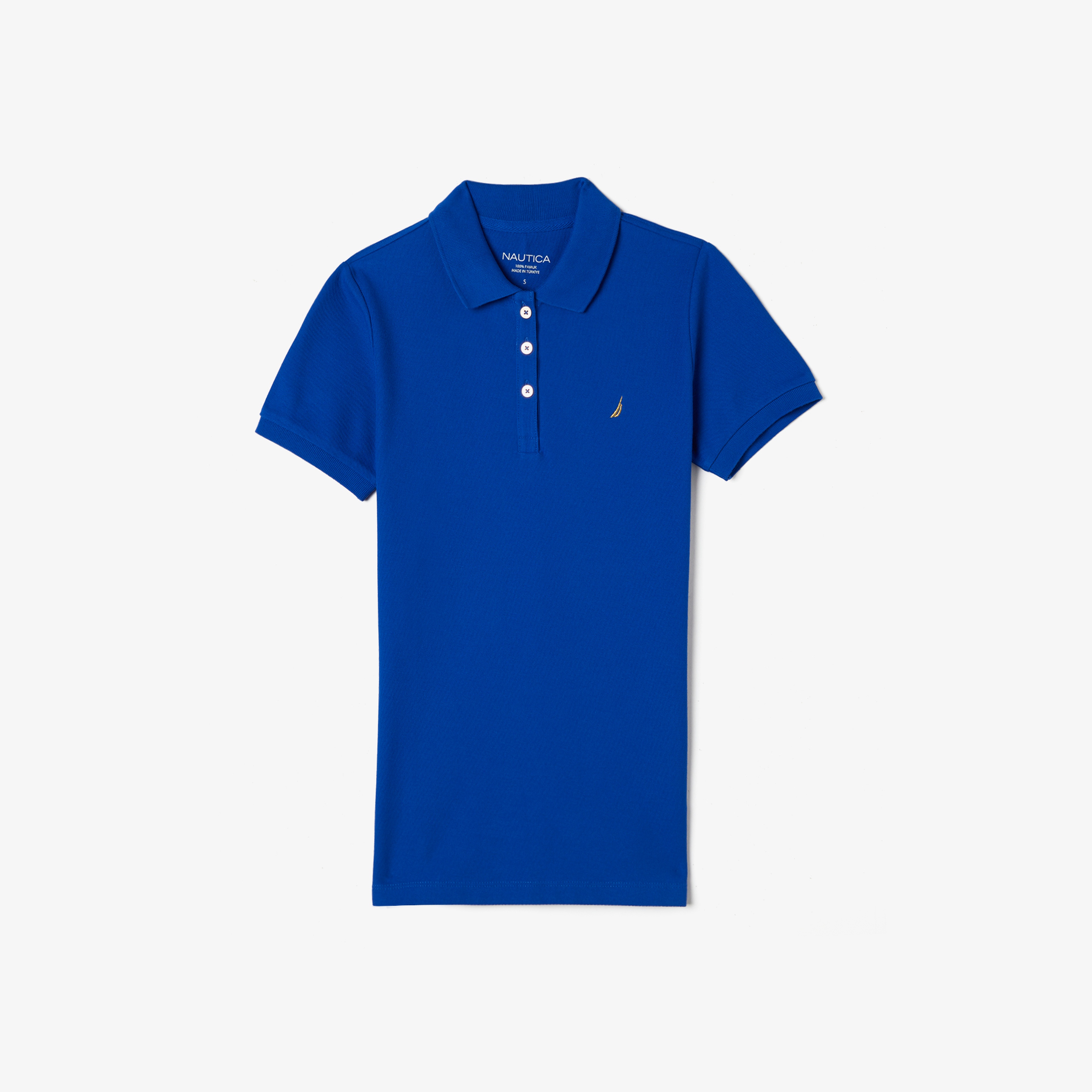 Nautica Kadın Mavi Standart Fit Kısa Kollu Polo