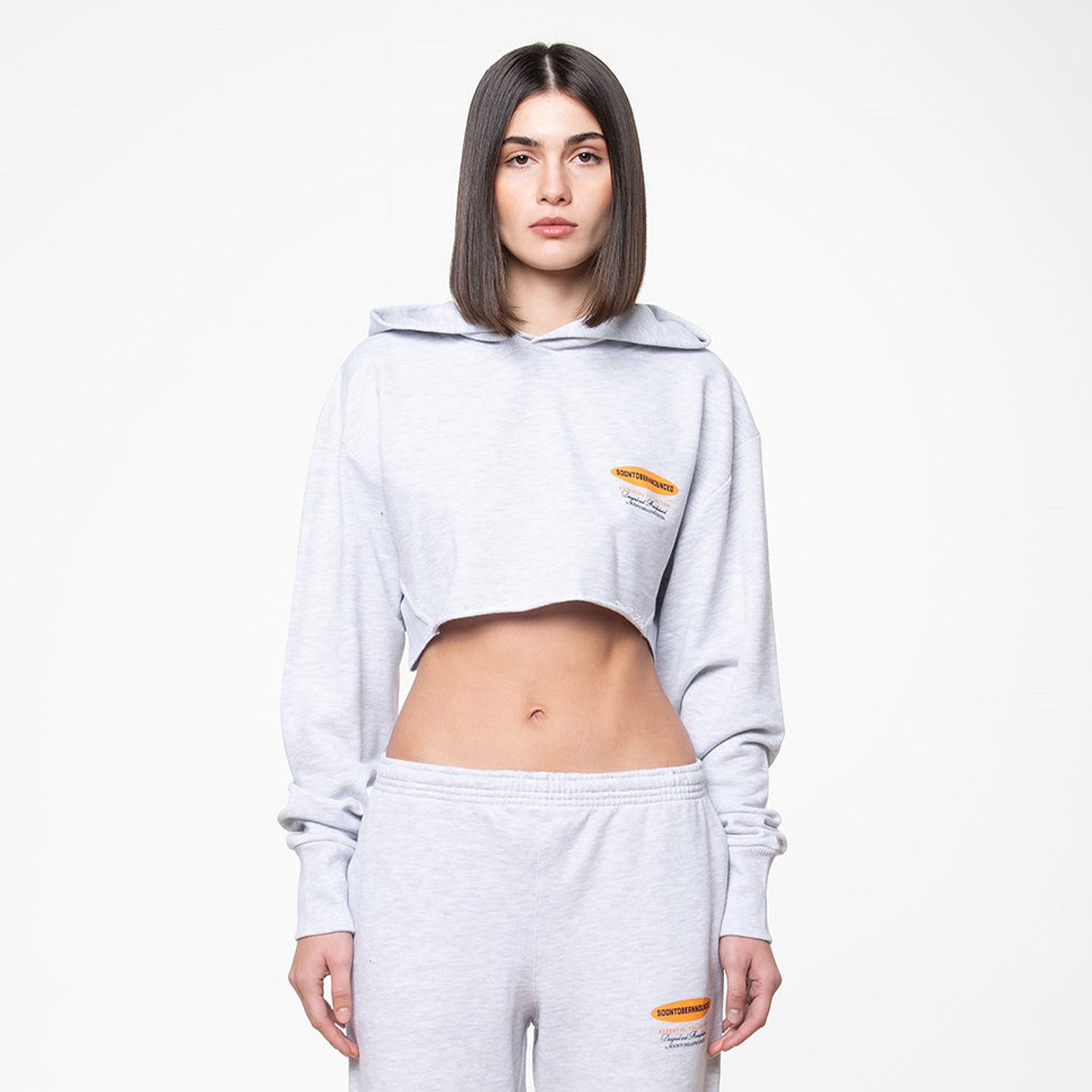 Soon To Be Announced Essentials Kadın Gri Hoodie