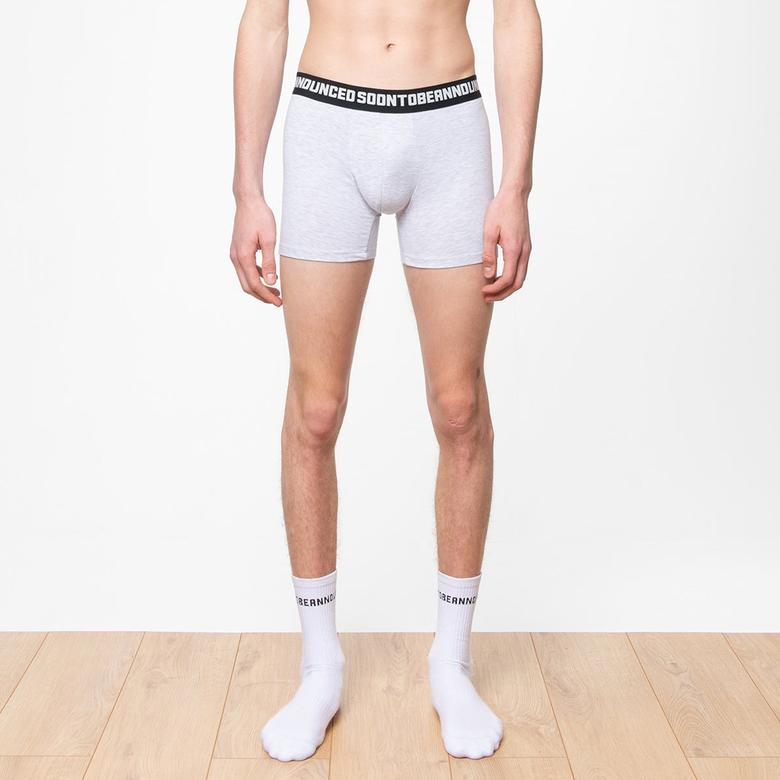 Soon To Be Announced Essentials Erkek Gri Boxer
