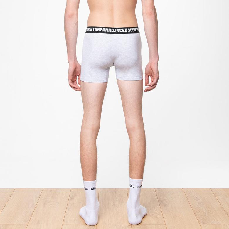 Soon To Be Announced Essentials Erkek Gri Boxer