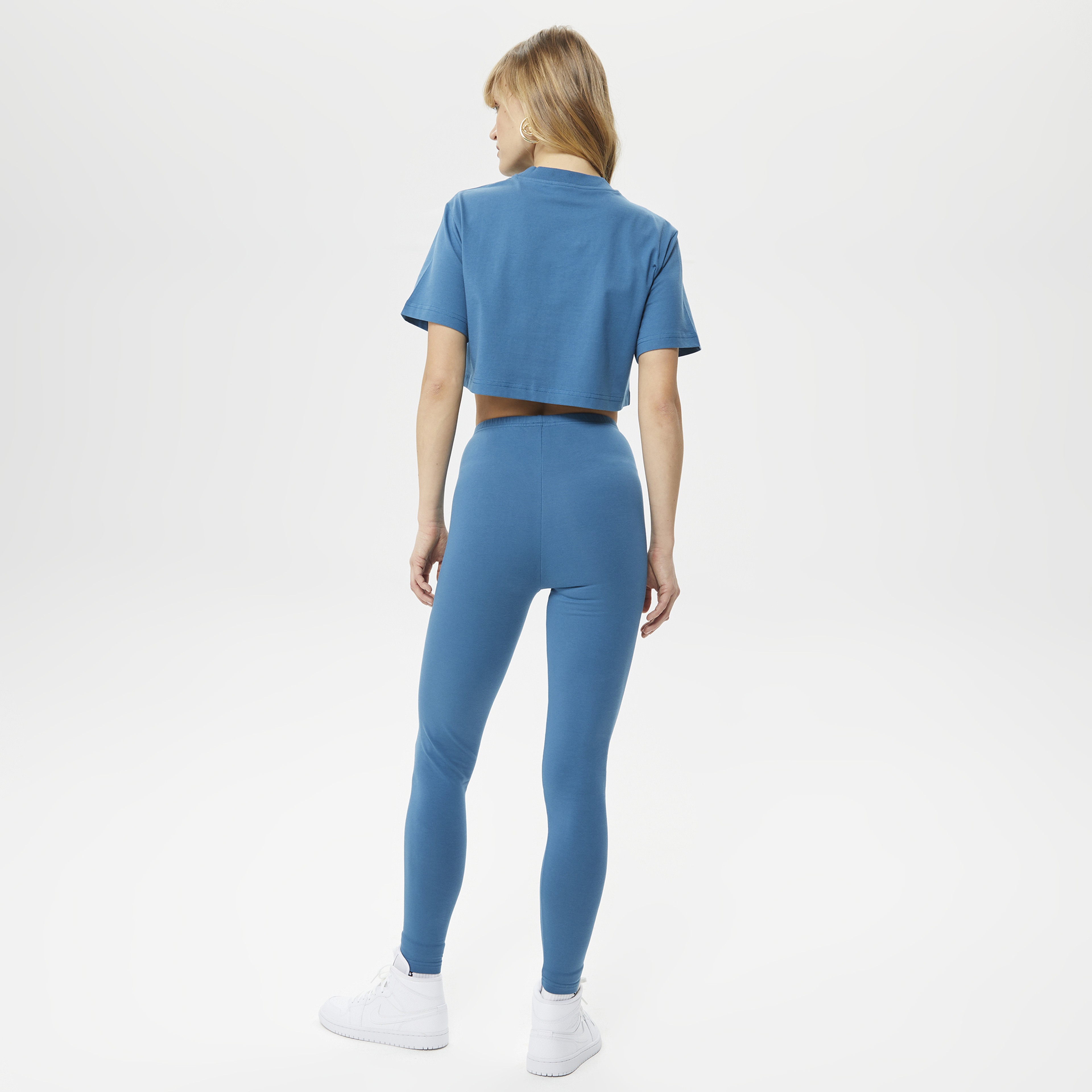 Soon To Be Announced Logo Leggings Kadın Mavi Tayt