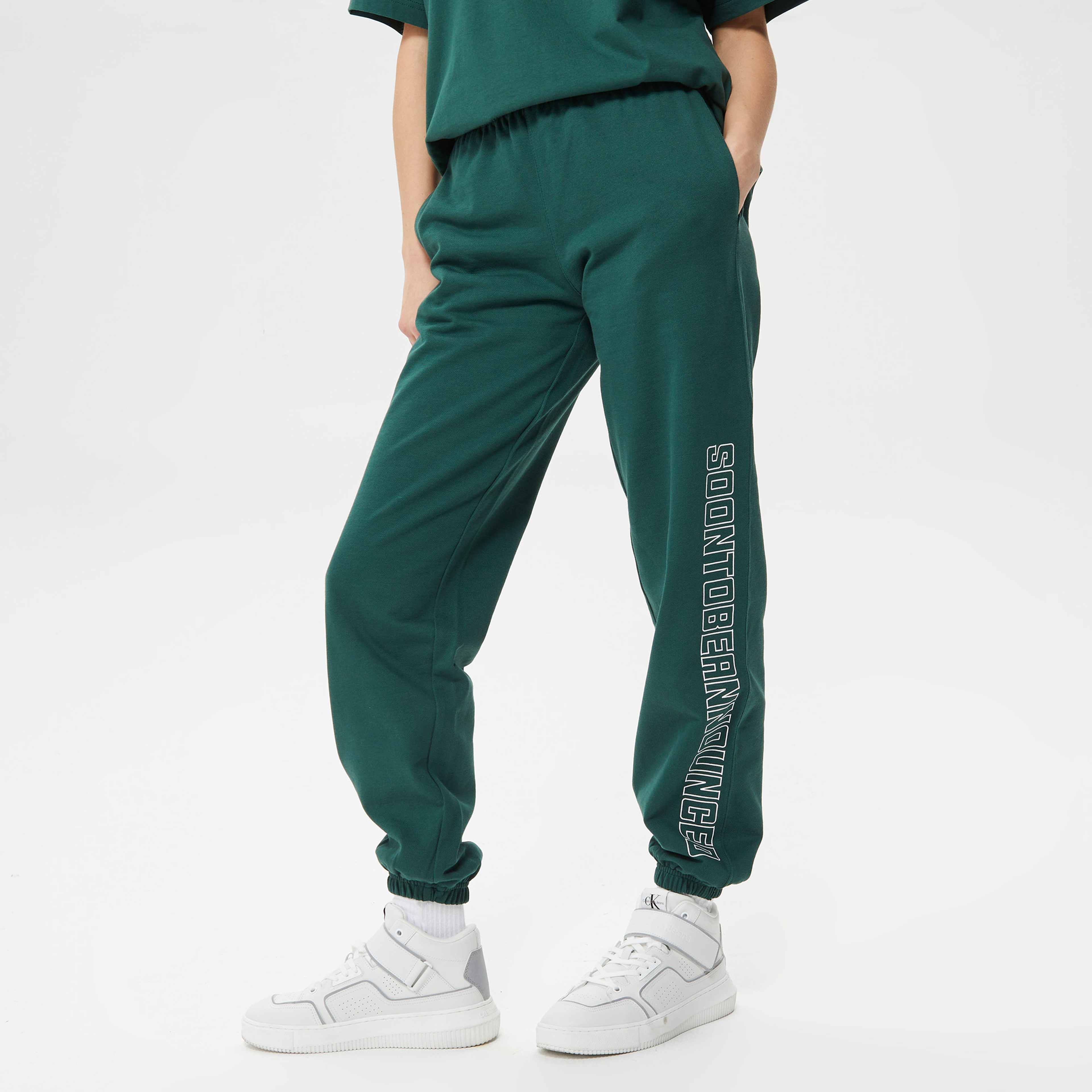 Soon To Be Announced Logo Kadın Yeşil Eşofman Altı